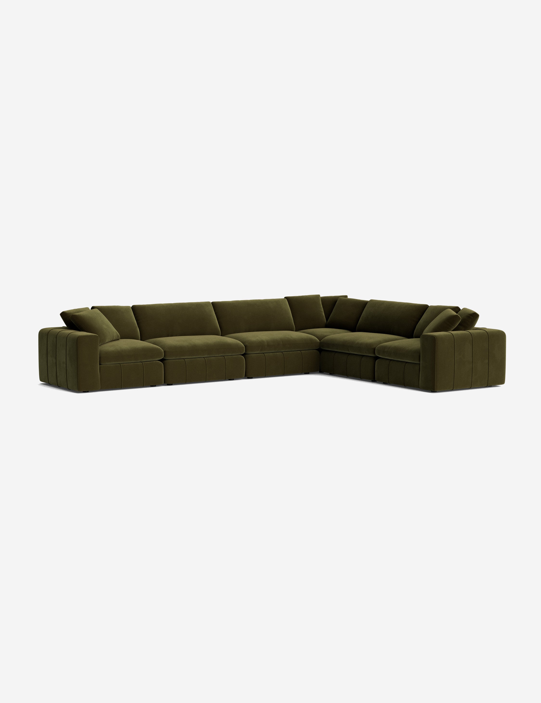 Capella Modular Corner Sectional Sofa - Modern L-Shaped Couch with Reversible Chaise, Soft Fabric Upholstery - Perfect for Living Room, Family Room & Home Theater
