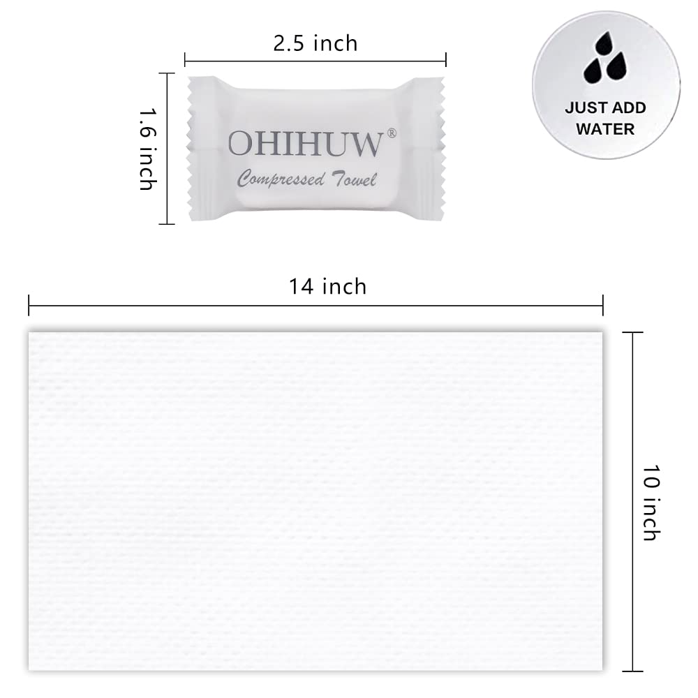 Magic Compressed Towel - Extra Thick & Large Disposable Washcloths | Portable & Reusable Travel Towels for Camping, Hiking, Outdoor Sports | Beauty Salon & Gym Essential | Quick-Dry Face & Body Towel for Travel Accessories
