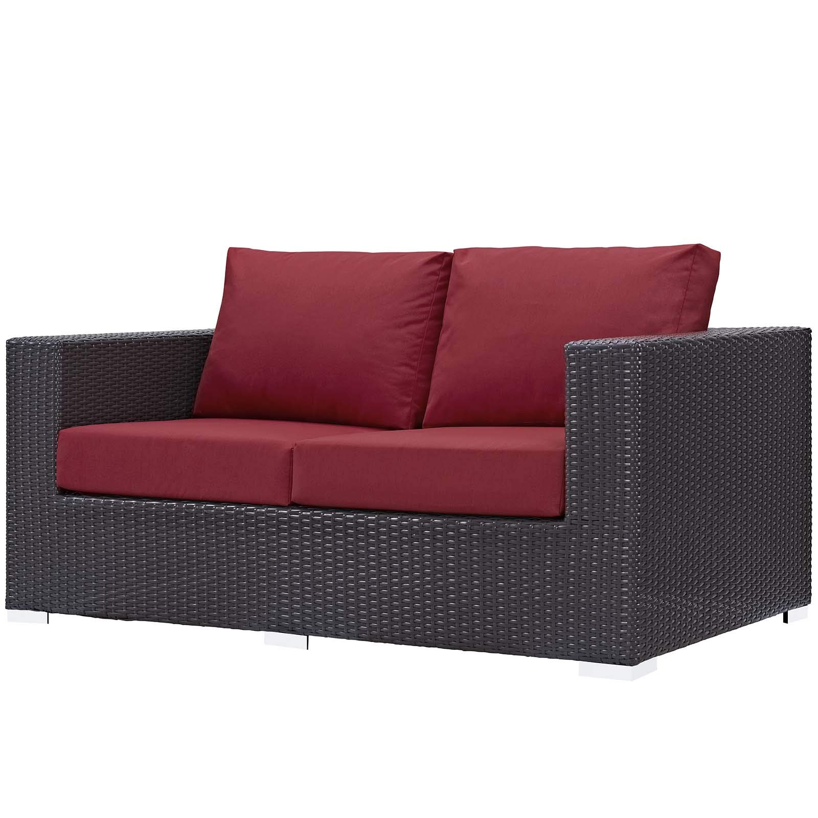 Modern Outdoor Patio Lounge Sofa Set with Chair & Coffee Table - Waterproof Fabric Rattan Wicker Fire Pit Furniture - Perfect for Backyard, Garden, Poolside Relaxation & Entertaining