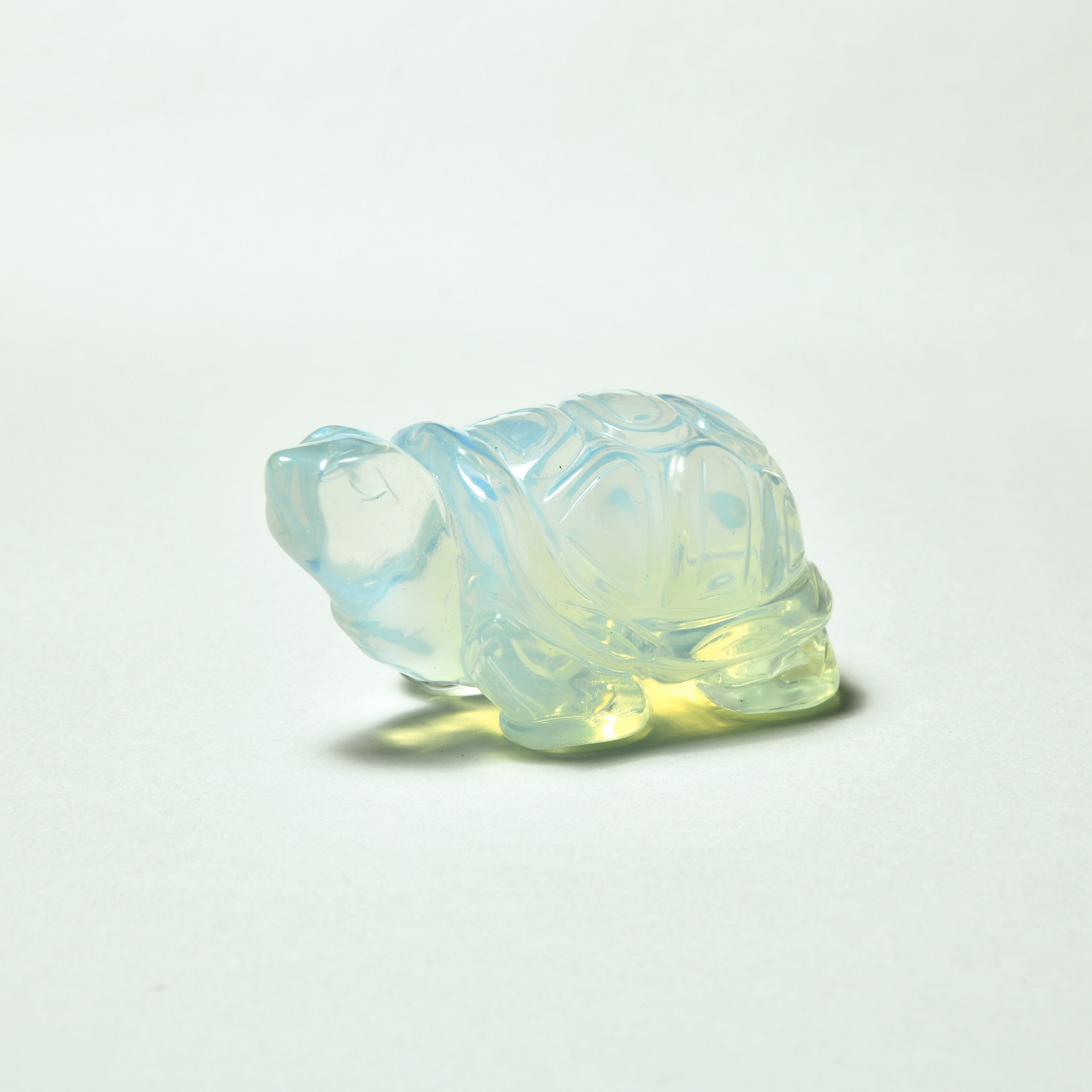 4PCS Opalite Moonstone Turtle Carving - Handmade Gemstone Sculpture for Home Decor, Meditation & Spiritual Healing
