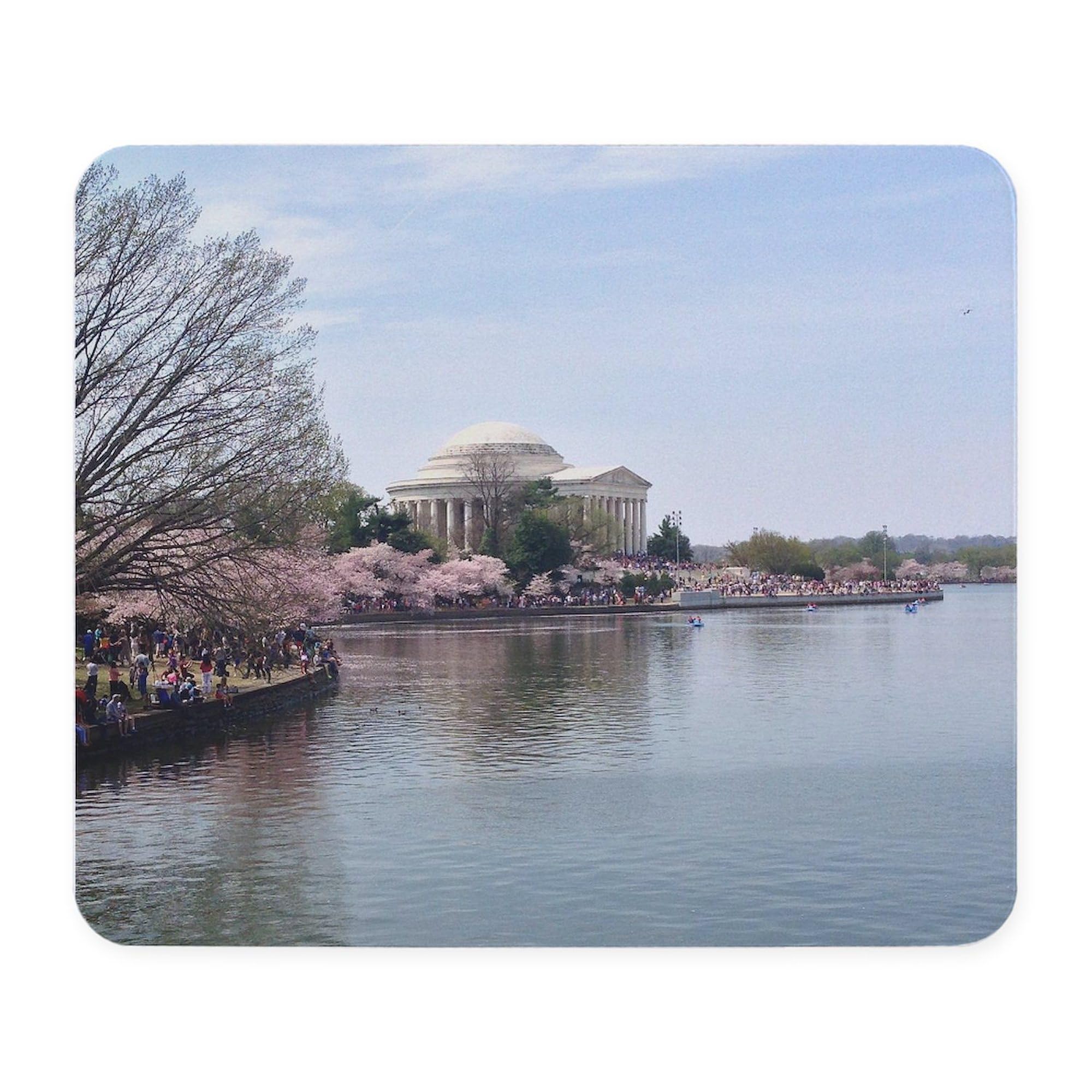 Non-Slip Rubber Gaming Mousepad with Blossoms in DC Design - Perfect for Office, Home & Gaming Setup | CafePress