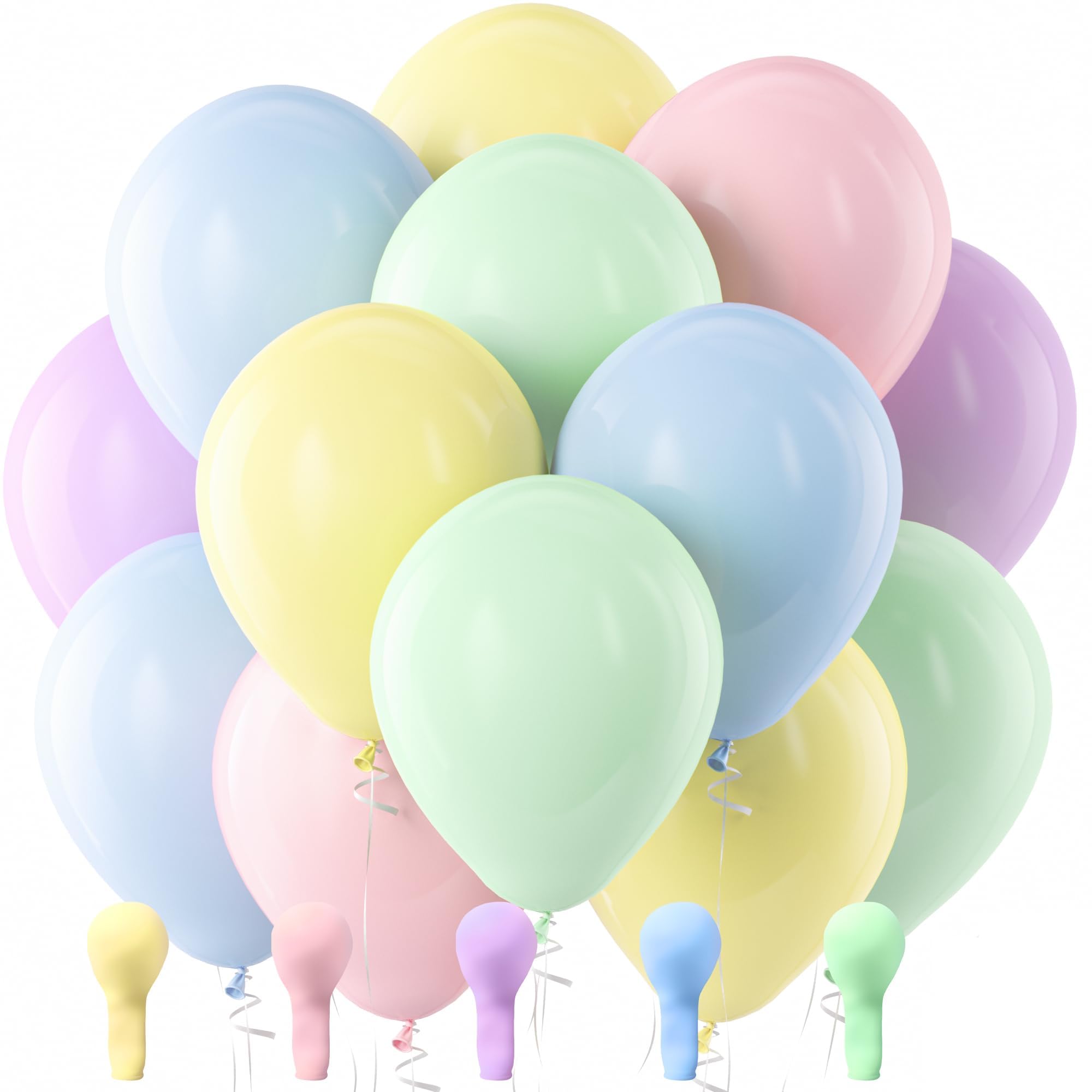 50 Pack Pastel Colored 10 Inch Latex Balloons for Party Decorations - Wedding, Birthday, Baby Shower, Anniversary & Holiday Celebrations - Premium Quality Balloons for Festive Events & Special Occasions