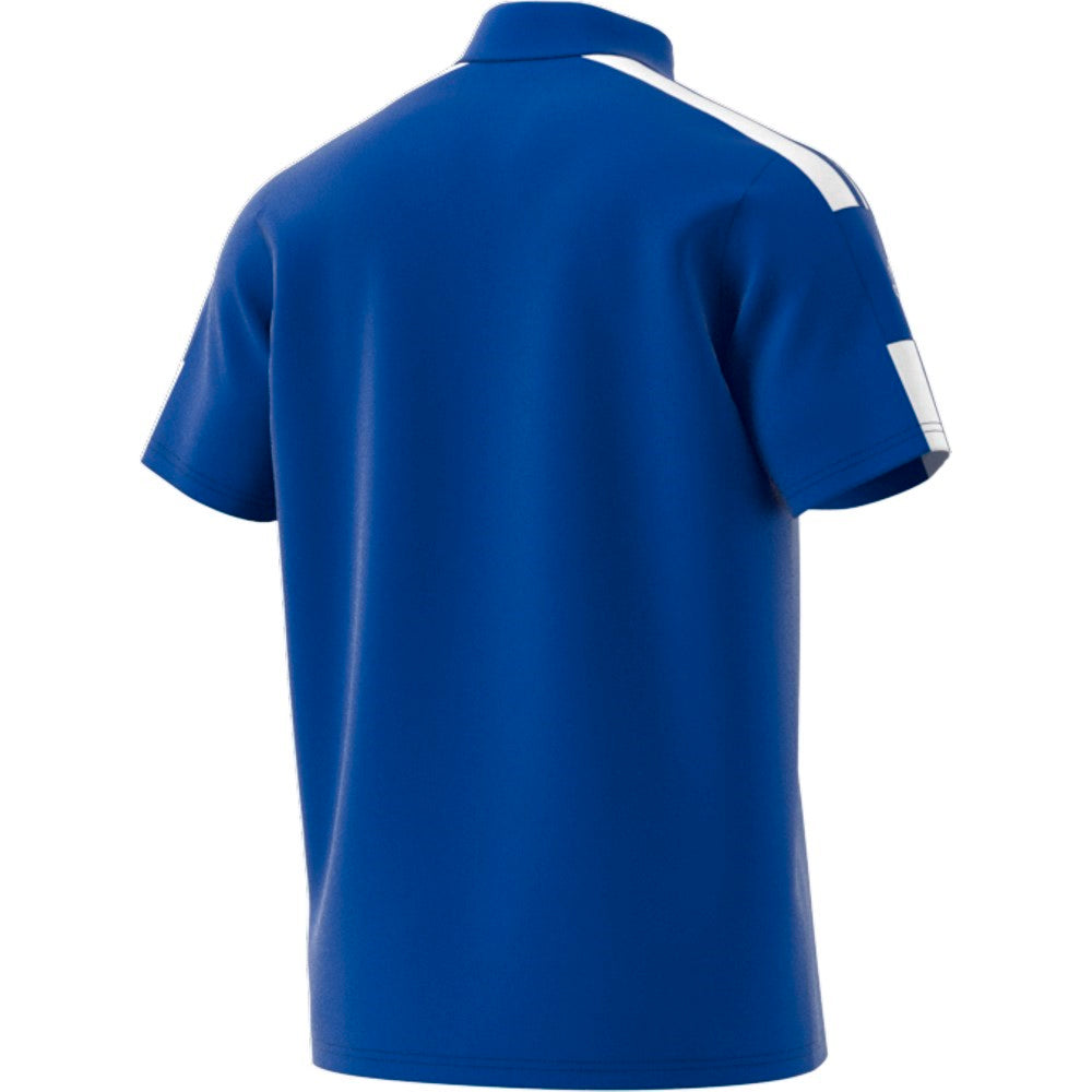Adidas Squadra 21 Men's Performance Polo Shirt - Royal Blue & White - Moisture Wicking, Breathable Fabric for Golf, Tennis & Casual Wear