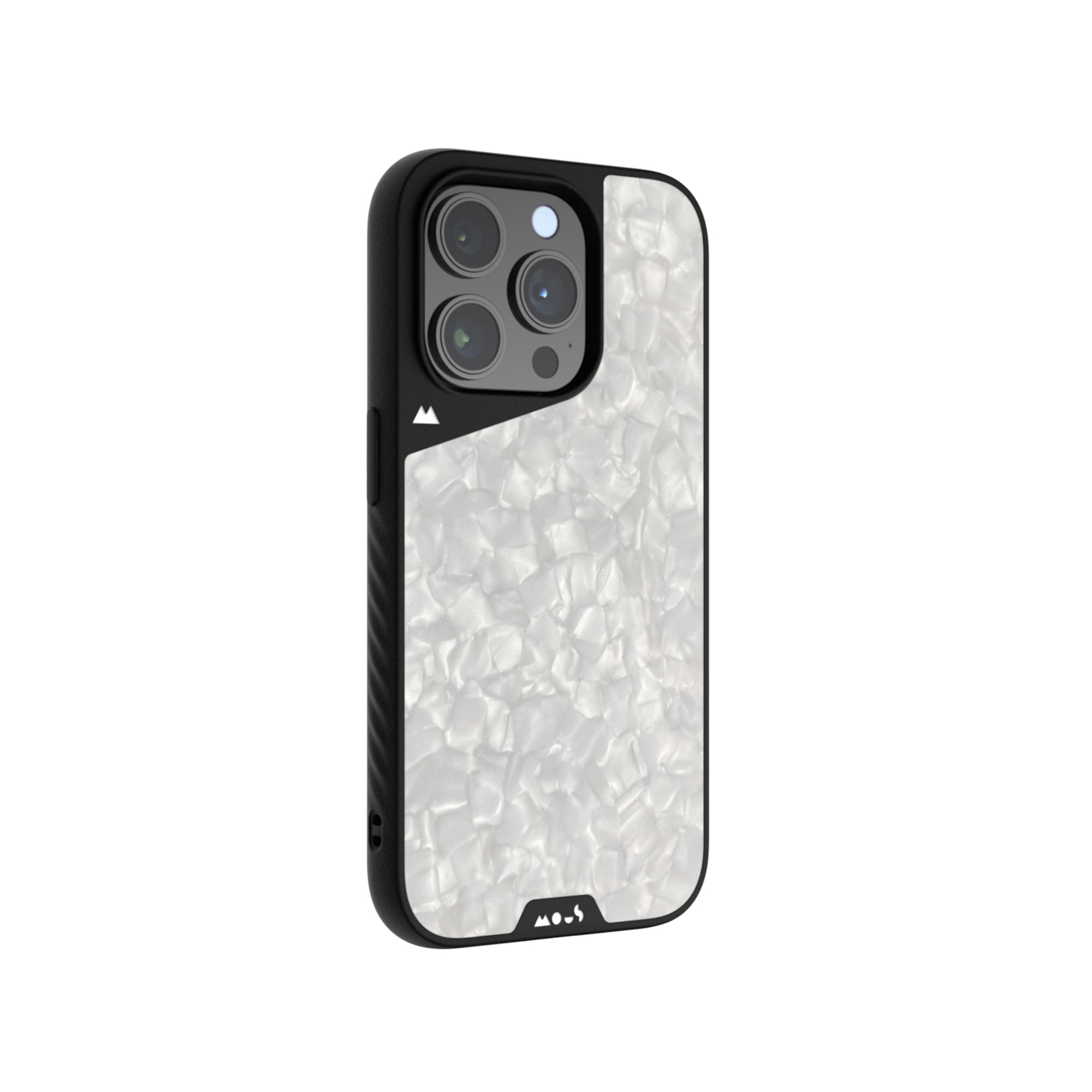 MagSafe Compatible Silver Pearl iPhone Case - Slim Protective Cover for iPhone 13/14 Pro Max with Magnetic Alignment | Perfect for Work, Travel & Everyday Use
