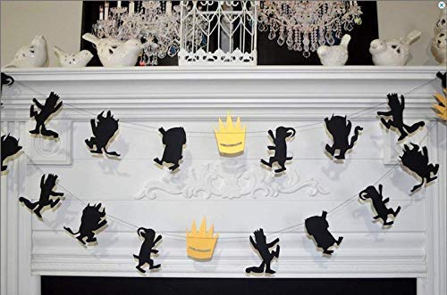 Wild One Party Decorations Set - Wild Things Themed Garland, Birthday Decor & Photo Props for Wild Rumpus Theme - Perfect for 1st Birthday, Jungle Safari, and Book-Inspired Parties