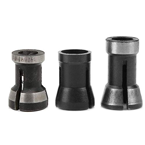 3PCS 6/6.35/8mm Chuck Adapter Set for Router Tools - CNC Milling Machine, Woodworking Trimming & Engraving Head Conversion Kit - Perfect for DIY Projects and Professional Carpentry Work