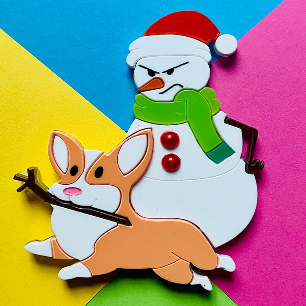 Makokot Design Acrylic Christmas Brooch Pin - Festive Holiday Accessory for Jackets, Scarves & Gift Giving