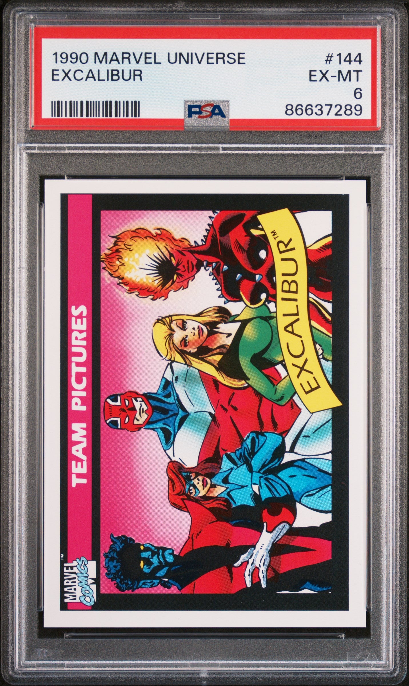 1990 MARVEL UNIVERSE EXCALIBUR #144 PSA 6 Graded Comic Book - Rare Collectible for Marvel Fans & Comic Book Collectors - Perfect for Display, Investment & Nostalgic Gift Giving