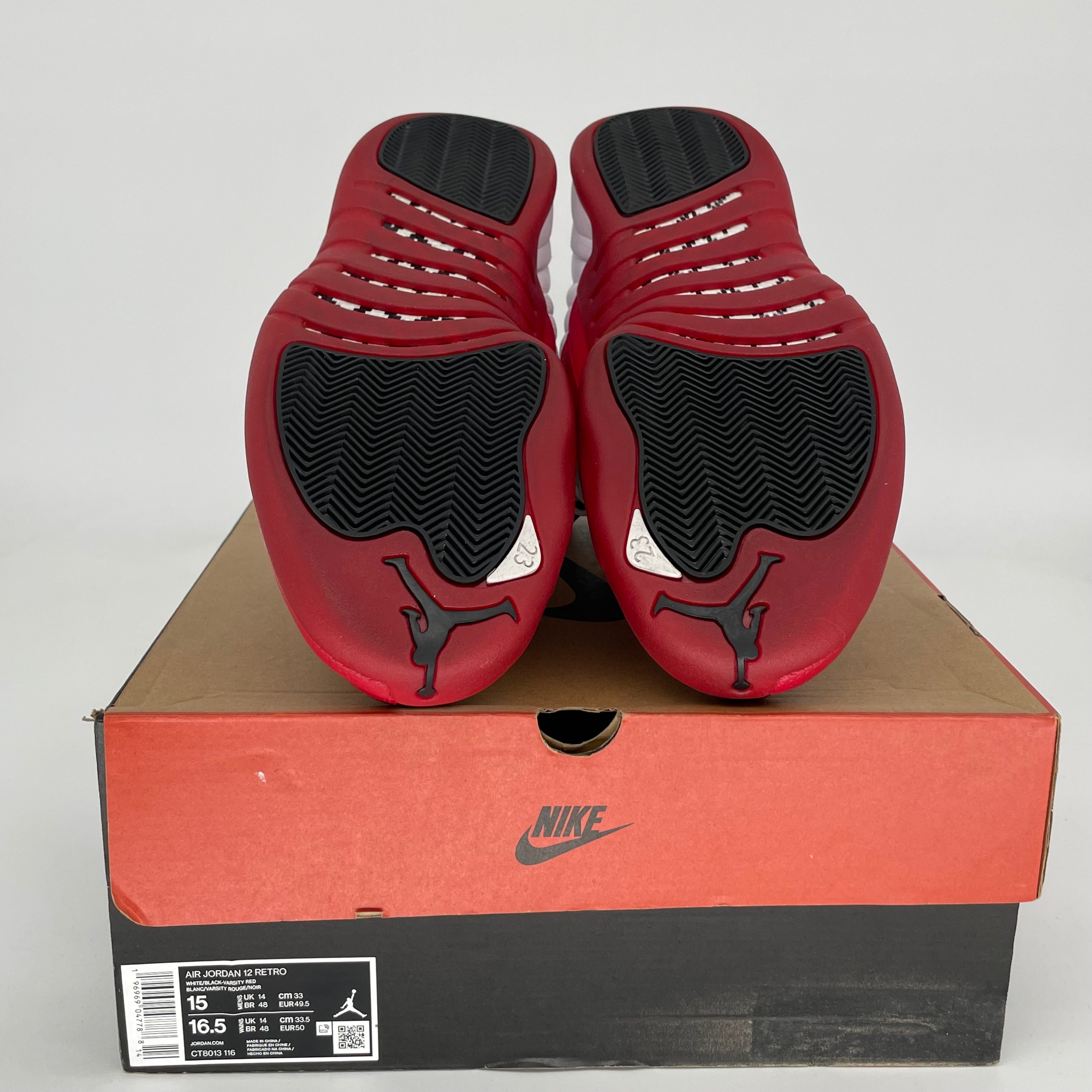 AIR JORDAN 12 CHERRY RED BASKETBALL SHOES SIZE 15 CT8013-116 - Perfect for Basketball Games, Sneaker Collecting & Streetwear Fashion