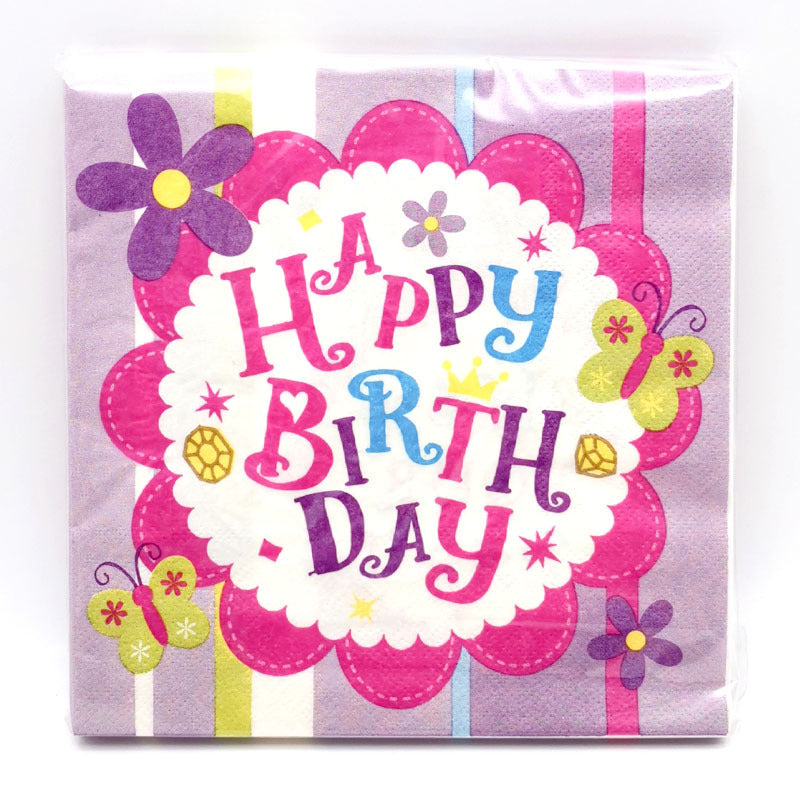 Happy Birthday Napkins - 50 Pack Premium Disposable Party Napkins for Birthday Celebrations, Baby Showers & Special Events - Colorful & Fun Designs for Cake, Desserts & Table Decorations