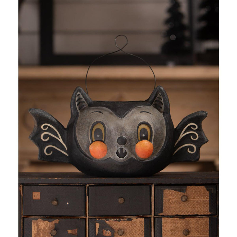 Johanna Parker Batty Barnum Bucket - Spooky Halloween Decor by Bethany Lowe Designs - Perfect for Trick-or-Treating & Haunted House Decorations