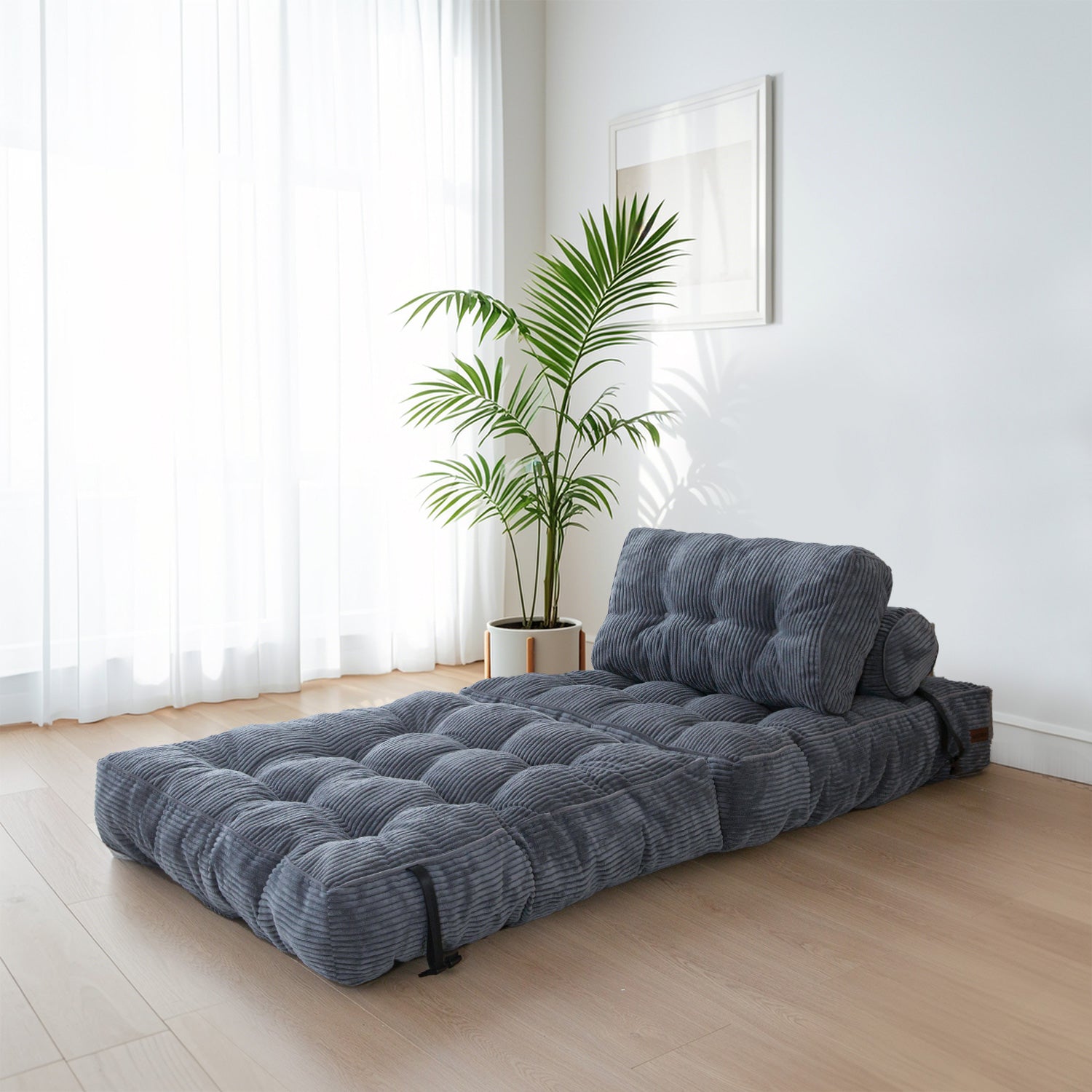 MAXYOYO Corduroy Sofa Bed - Convertible Sleeper Chair with Back Support | Comfortable for Living Room, Guest Room & Small Spaces