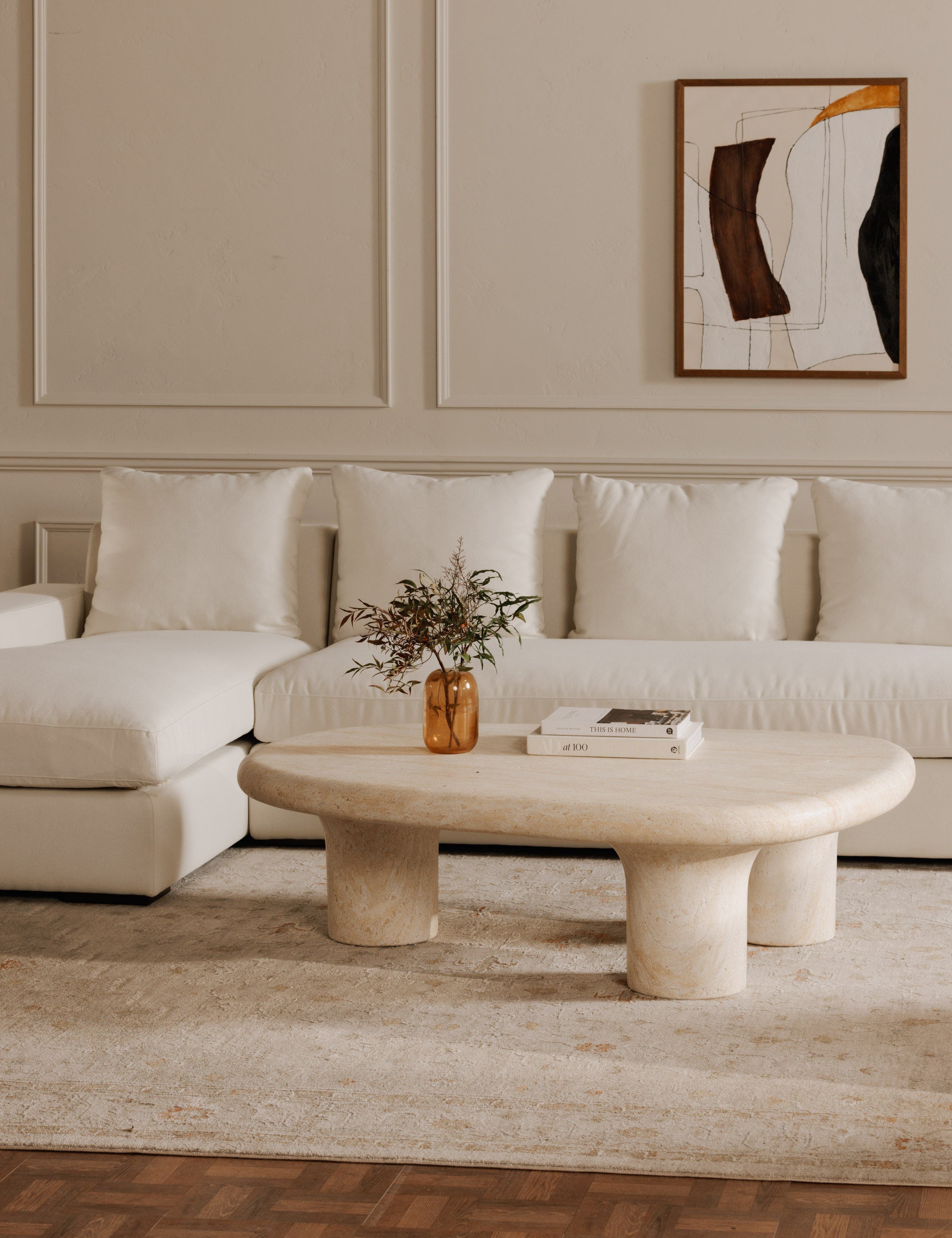 Artesia Modern Indoor Outdoor Coffee Table - Weather Resistant Patio Furniture for Living Room, Garden & Balcony