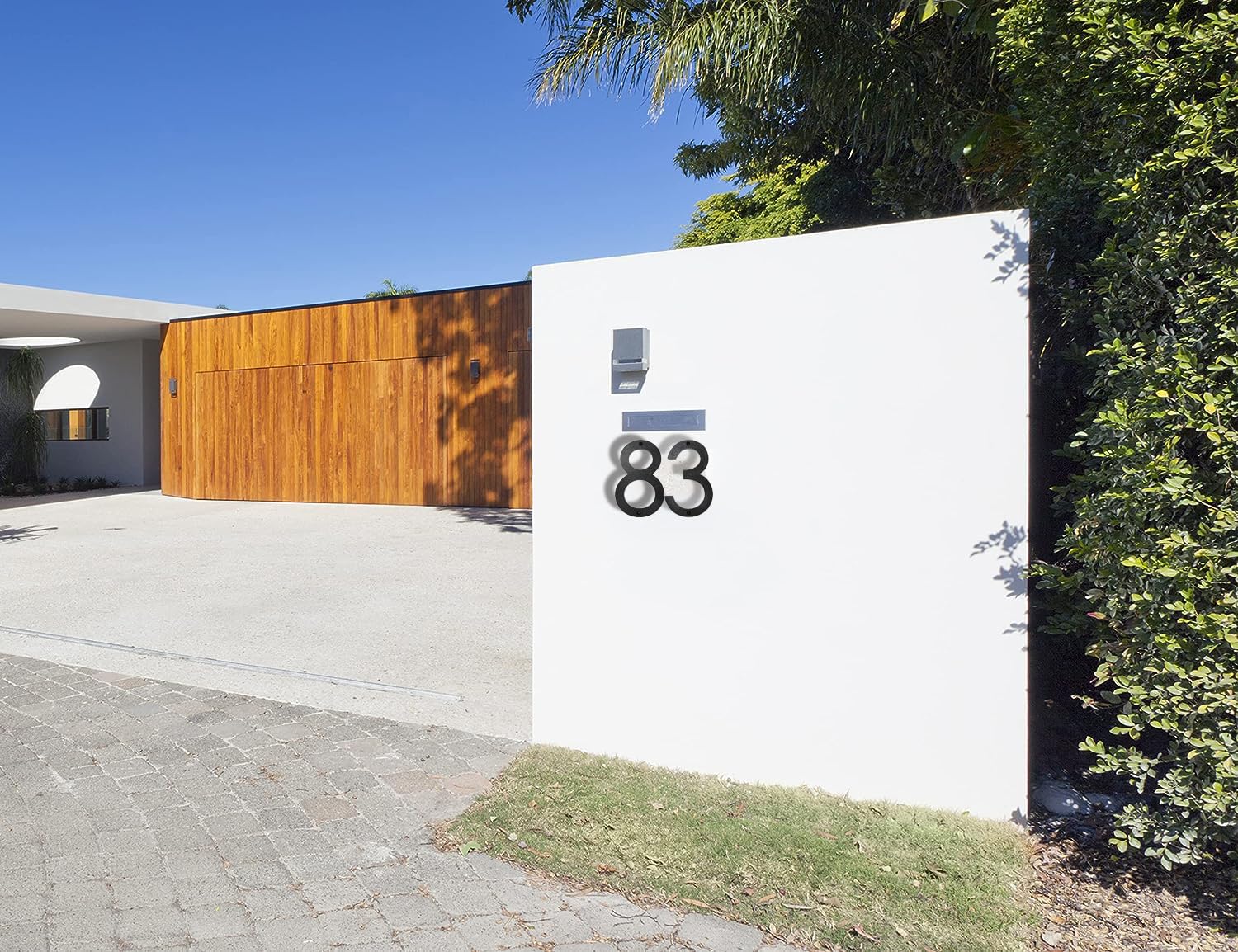 10 Inch Large Floating Modern House Numbers - Black Acrylic Address Plaque Sign for Outdoor Home (Set of 1) | Enhance Curb Appeal & Easy Identification for Mail Delivery, Visitors & Emergency Services