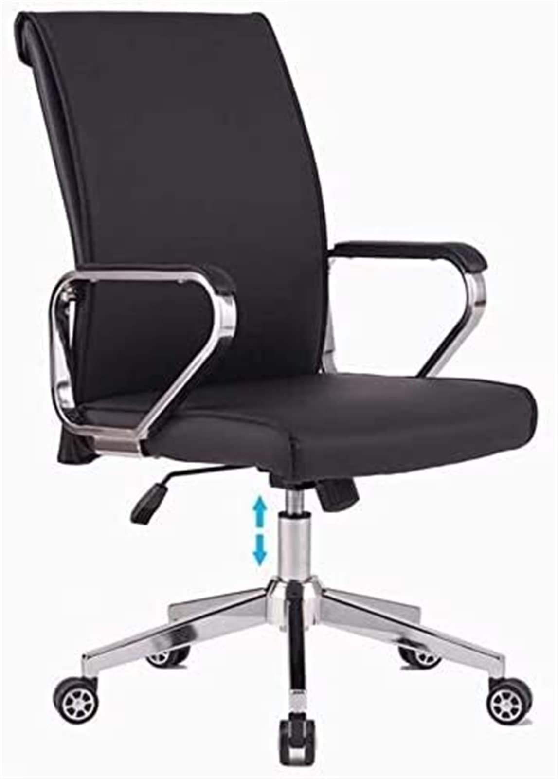 Ergonomic Office Chair - Adjustable Computer Desk Chair with Lumbar Support, Folding Armrests & Breathable Mesh Back - Perfect for Home Office, Gaming & Outdoor Camping (Black)