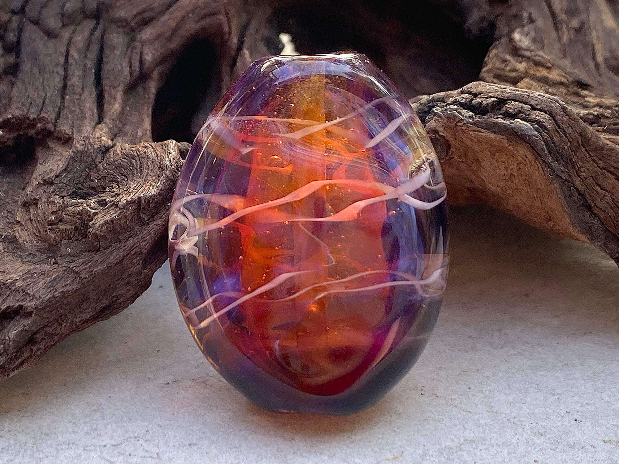 Vivid Purple Pink Lampwork Glass Focal Bead for Jewelry Making - Handmade SRA Bead for Necklaces, Bracelets & DIY Crafts - Perfect for Boho, Wedding & Statement Jewelry Designs