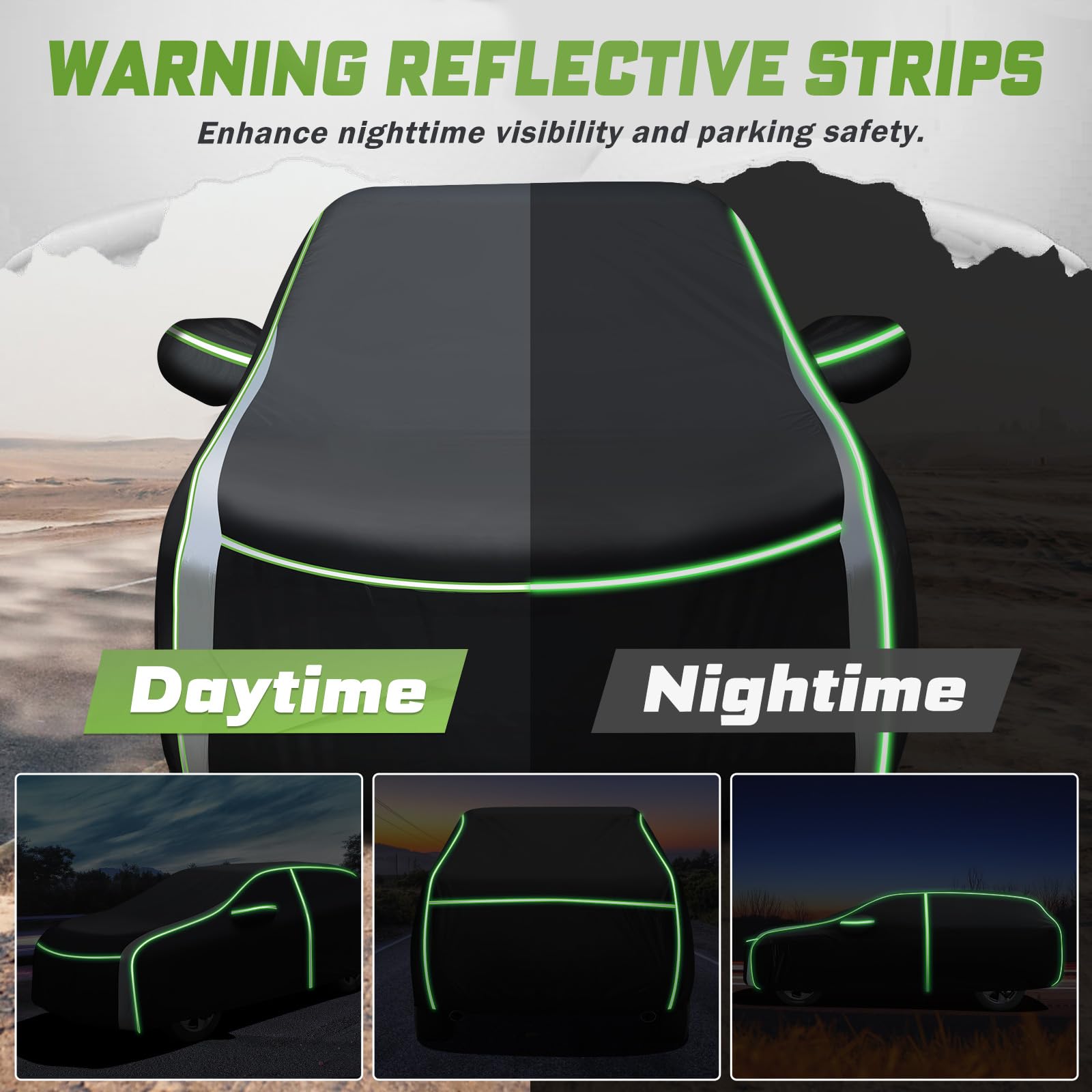 Mixsuper All-Weather Waterproof Car Cover for BMW X3 (2003-2025 Model) - Outdoor Vehicle Protection with Zipper Door & Reflective Strips | Perfect for Parking, Travel, and Extreme Weather Protection