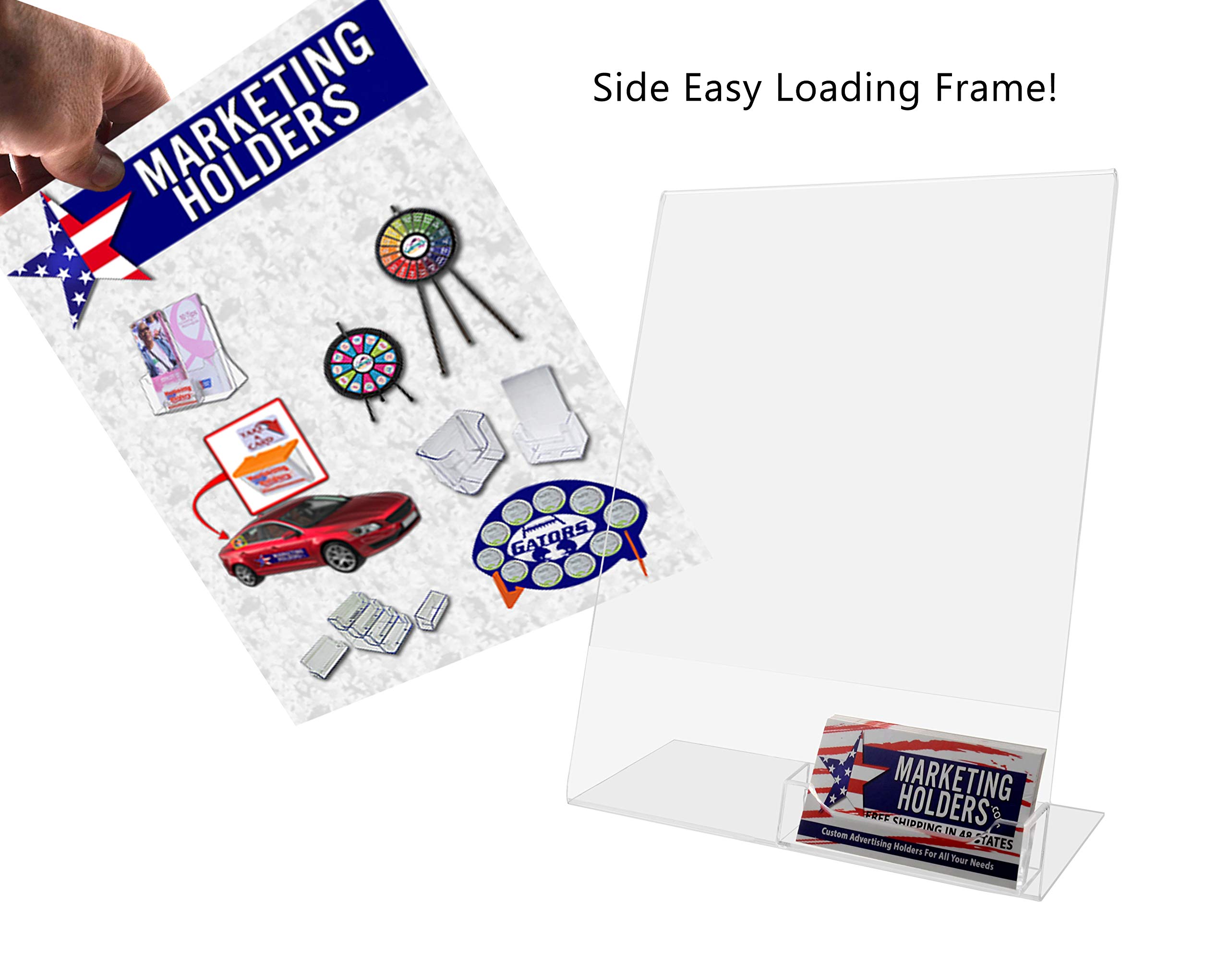 24 Pack Clear Acrylic Sign Holders 8.5