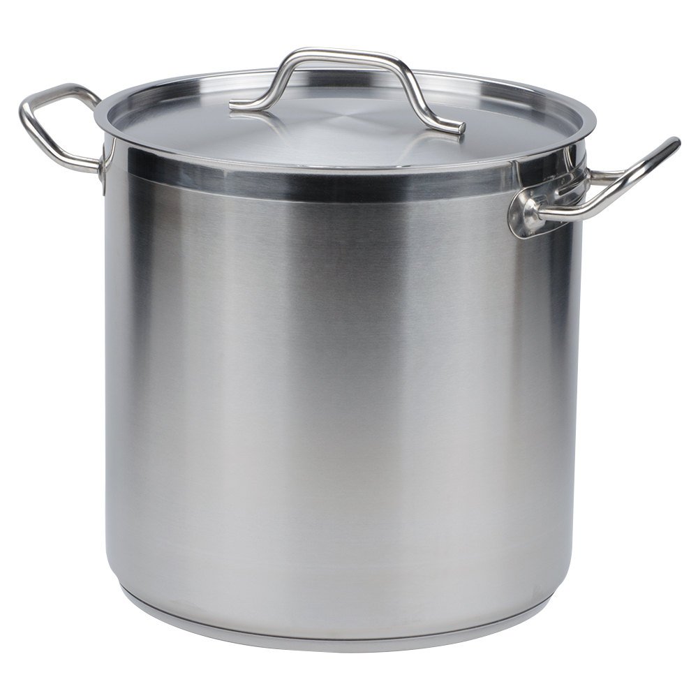 Vollrath 3503 Optio 11 Quart Stainless Steel Stock Pot with Lid - Perfect for Soups, Stews & Large Batch Cooking in Restaurants & Home Kitchens