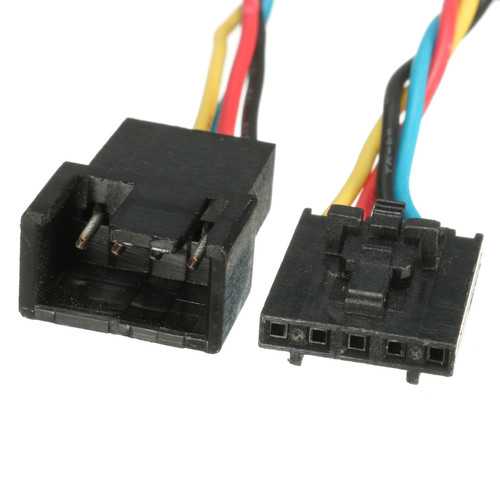 1Pc 5 Pin to 4 Pin Fan Adapter Cable for Dell Computers - Convert PWM to 3-Pin Fan Connector - Perfect for PC Cooling System Upgrades & DIY Builds