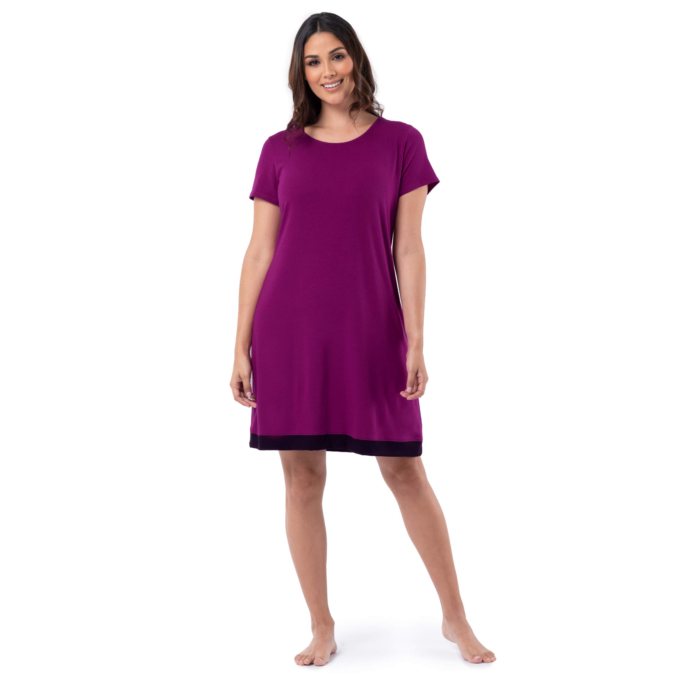 Fruit of the Loom Women's Super Soft Breathable Sleep Shirt Nightgown - Comfortable Sleepwear for Nighttime Relaxation & Lounge Wear