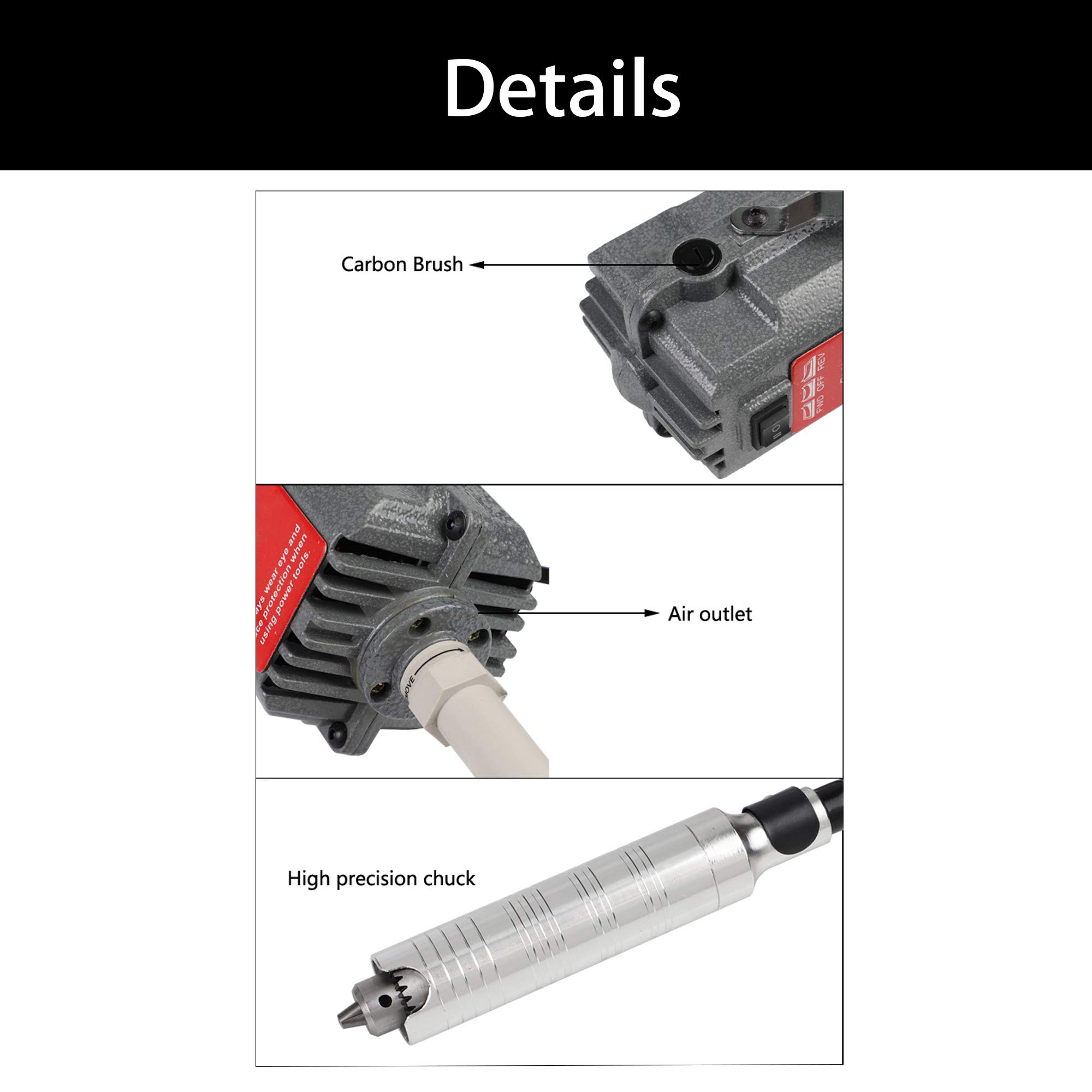220V/110V Flexible Shaft Grinder Polishing Motor - Jewelry Engraving, Polishing & Drilling Tool for Metal, Wood & DIY Crafts | Perfect for Jewelry Making, Metalworking & Home Workshop Projects