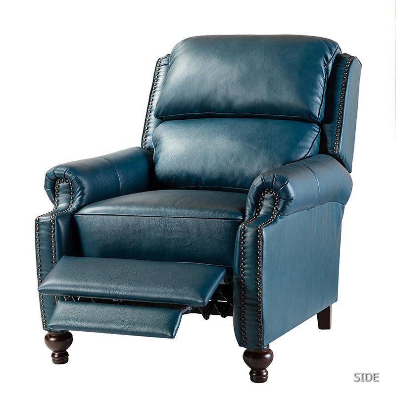 Mid Century Modern Genuine Leather Recliner Chair - Consuela Handcrafted Lounge Chair for Living Room, Office & Home Theater