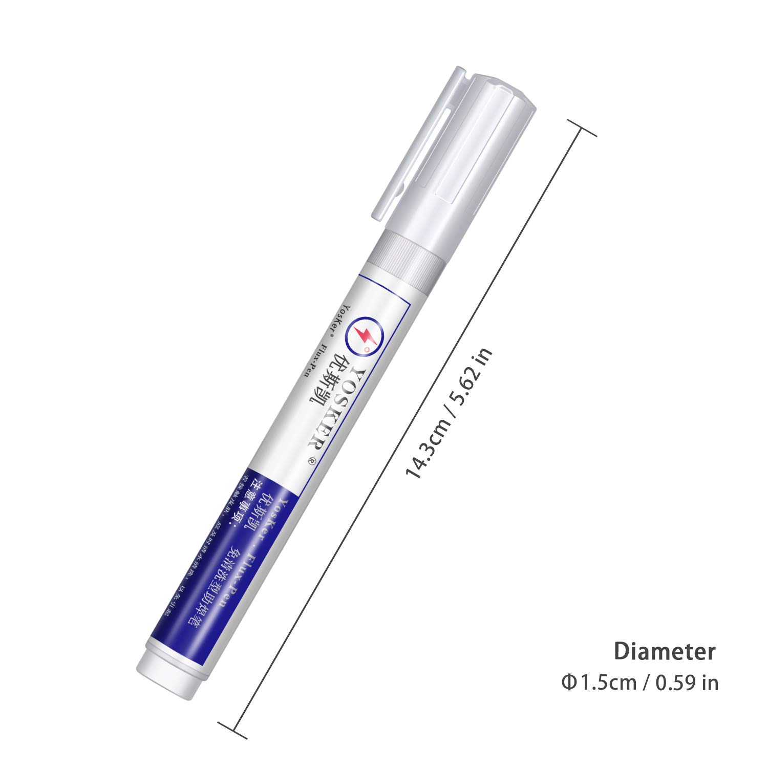 Vikocell No Clean Solder Flux Pen for Electronics - 5 Pack - Perfect for Tabbing Wire Soldering, PCB Repair & DIY Electronics Projects