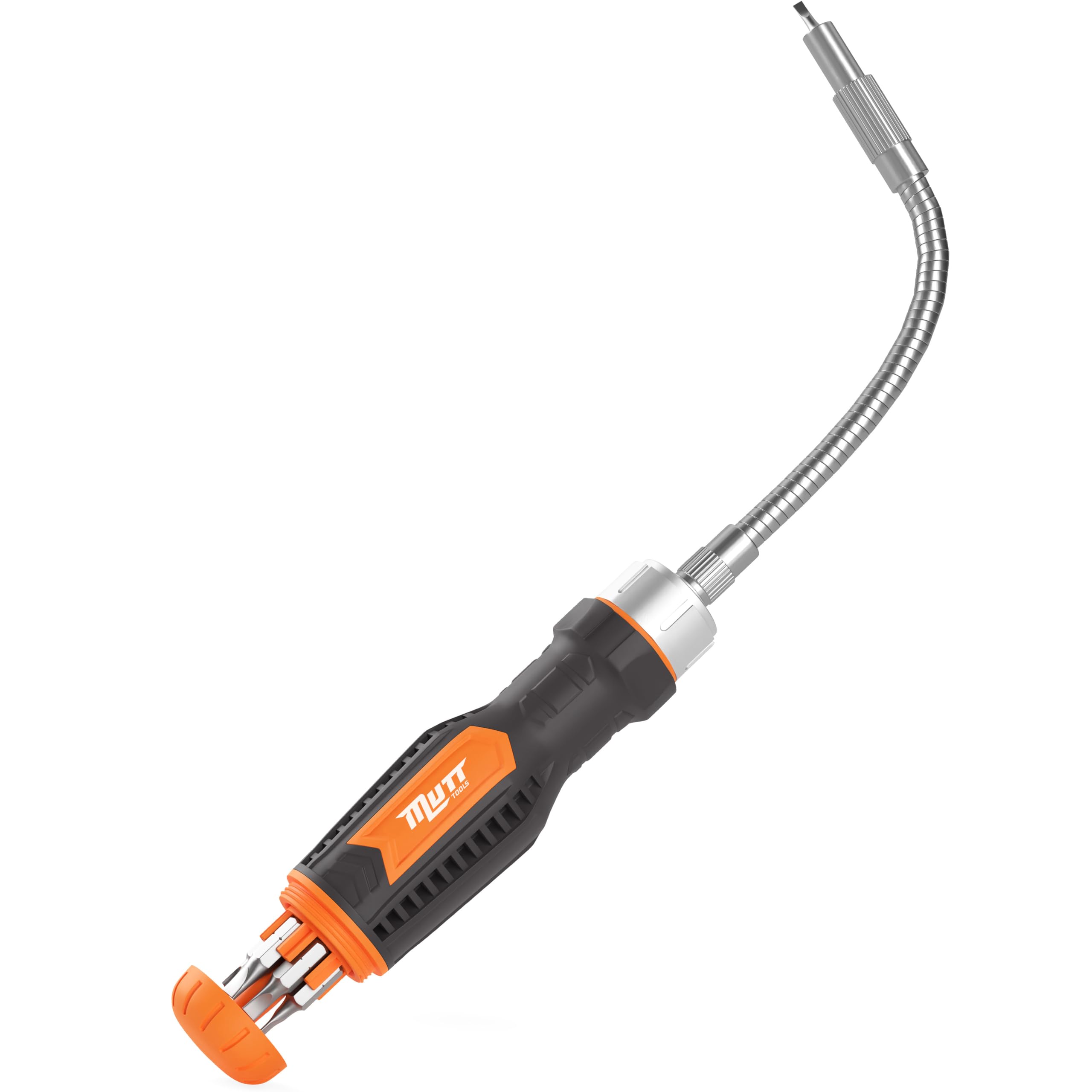 12-in-1 Ratcheting Flexible Screwdriver Set with Bit Holder & Bendable Extension - Perfect for Tight Spaces, Electronics Repair, and DIY Home Projects - Mutt Tools Professional Hand Tool Kit
