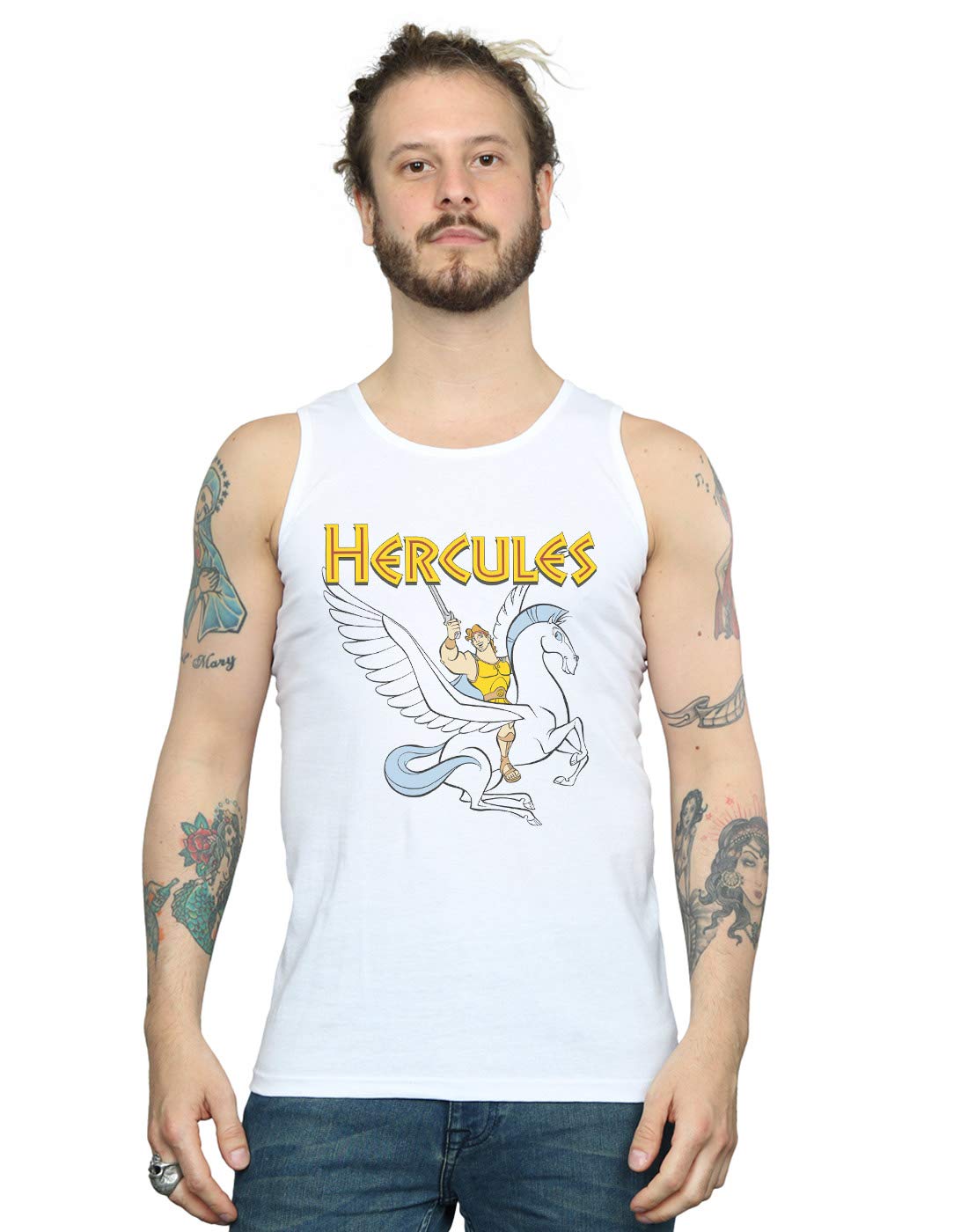 Disney Hercules with Pegasus Men's Graphic Tank Top - Lightweight & Comfortable for Summer, Gym, and Casual Wear