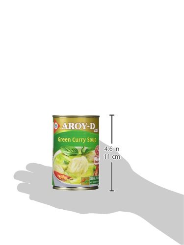 Authentic Thai Green Curry Soup by AROY-D, 14 Ounce - Ready-Made & Easy to Prepare, Just Add Meat - Perfect for Quick Meals, Asian Cuisine, and Home Cooking