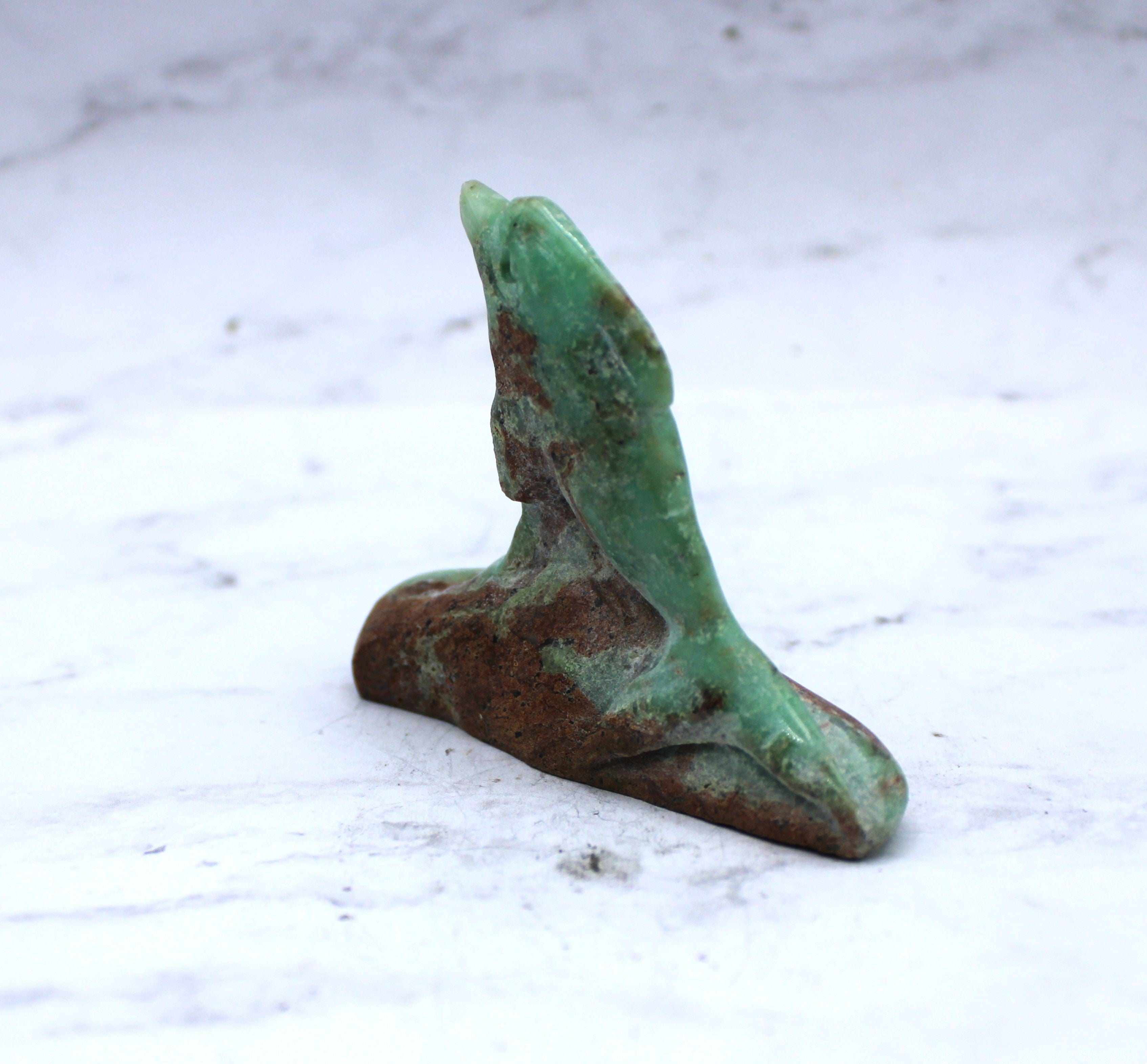 Natural Chrysoprase Dolphin Carving - Handmade Gemstone Sculpture for Home Decor, Gift & Spiritual Healing | Perfect for Meditation, Feng Shui & Ocean-Themed Decor