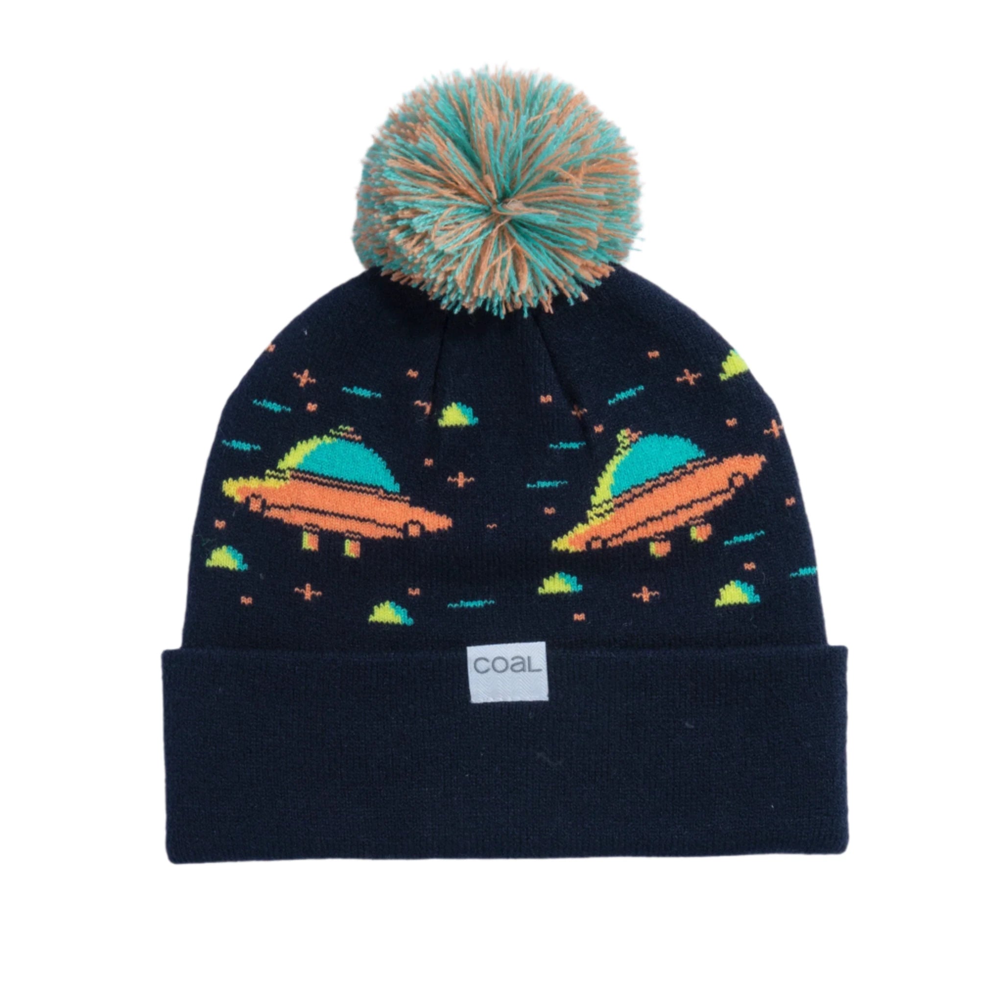 Coal Junior's Toy Bin Pom Beanie 2025 - Soft & Stylish Kids' Winter Hat for Boys & Girls - Perfect for School, Playdates & Outdoor Adventures