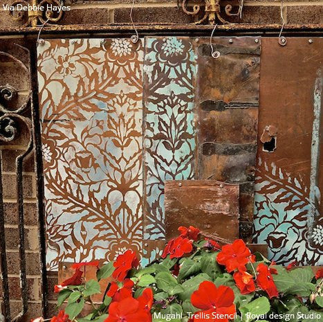 Decorative Mughal Trellis Moroccan Wall Stencil for DIY Home Decor, Wall Painting, and Interior Design Projects