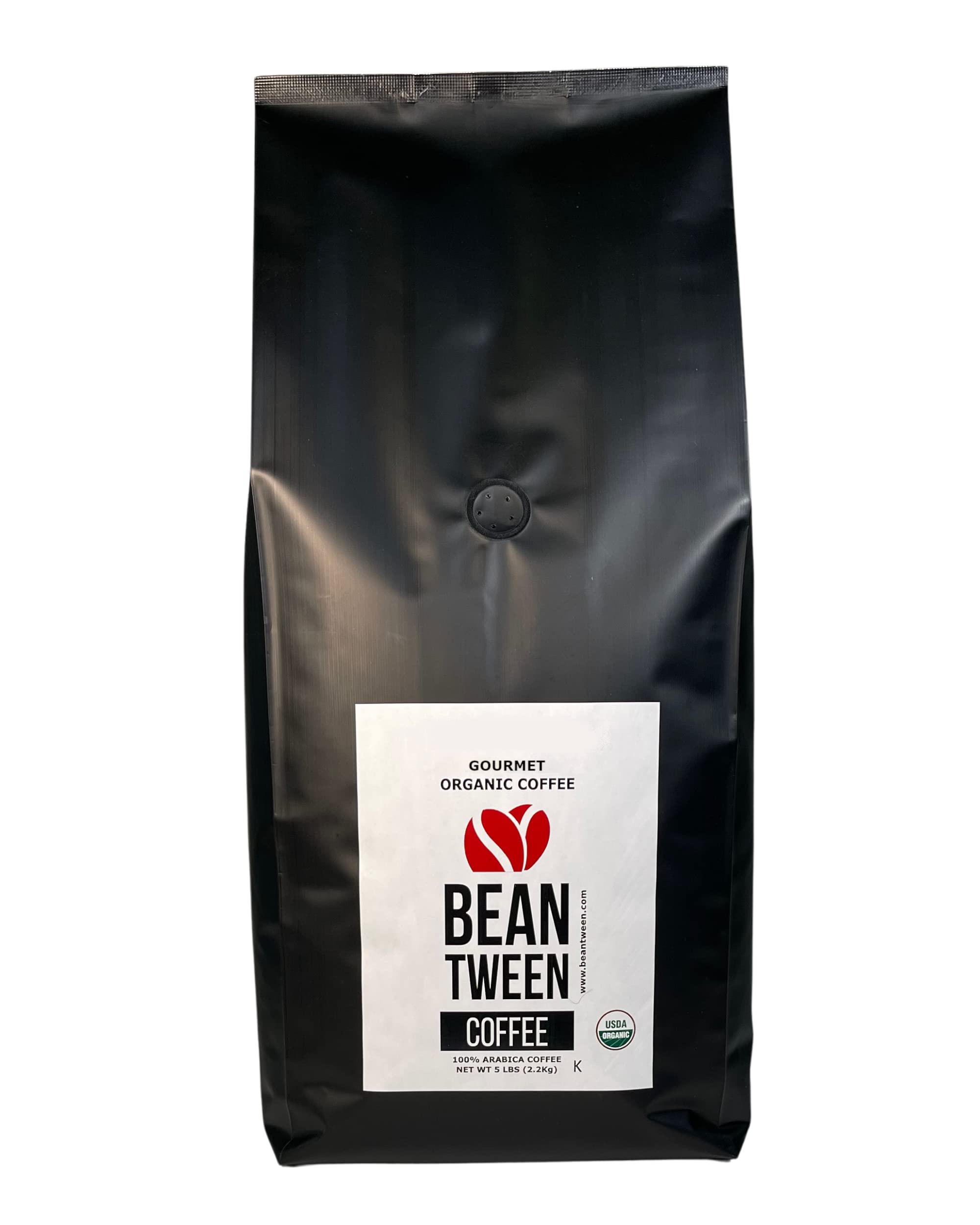 Premium Organic Medium Roast Whole Bean Coffee - 5 lb Bag of 100% Arabica, Low Acid, Mold-Free, Certified Organic & Kosher | Single Origin, Woman-Owned | Perfect for Home Brewing, Office Use & Gifts