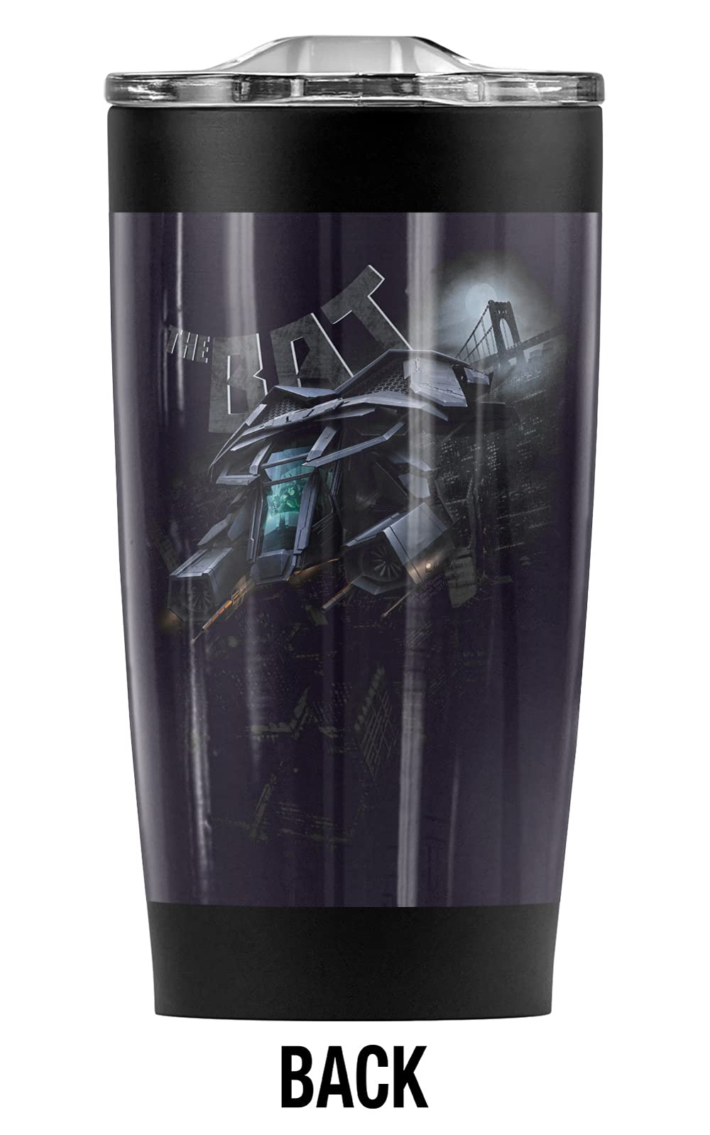 Batman Dark Knight Rises 20oz Stainless Steel Vacuum Insulated Tumbler - Leakproof Travel Mug for Coffee & Cold Drinks | Double Wall Thermal Cup with Sliding Lid | Perfect for Office, Gym, Camping & Road Trips
