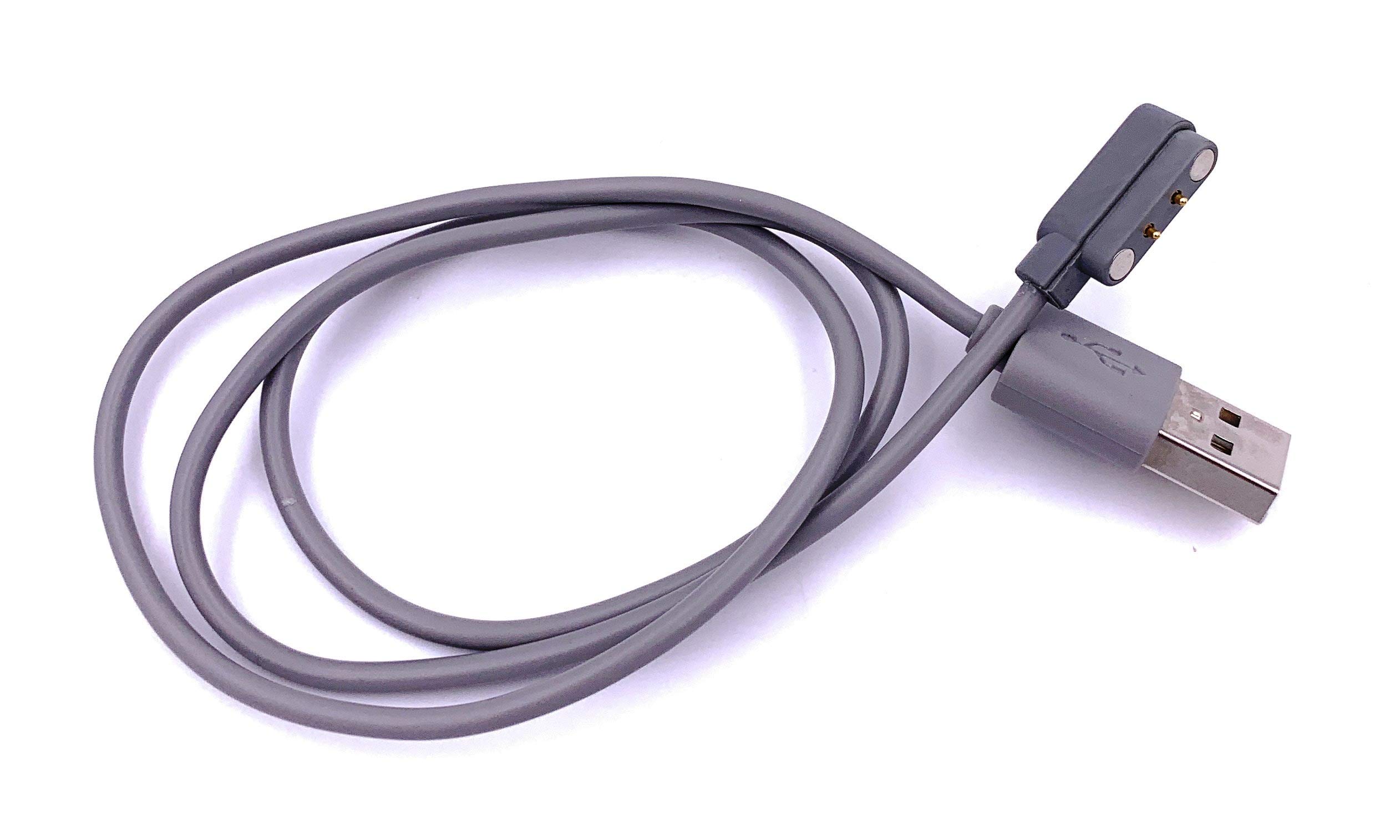 Xcivi 2FT Magnetic Induction USB Charging Cable - Replacement Cord for Portable Blender, Mini Smoothie Blender, USB Juicer Mixer & Vegetable Washer (Grey) | Perfect for Home, Office & Travel Use