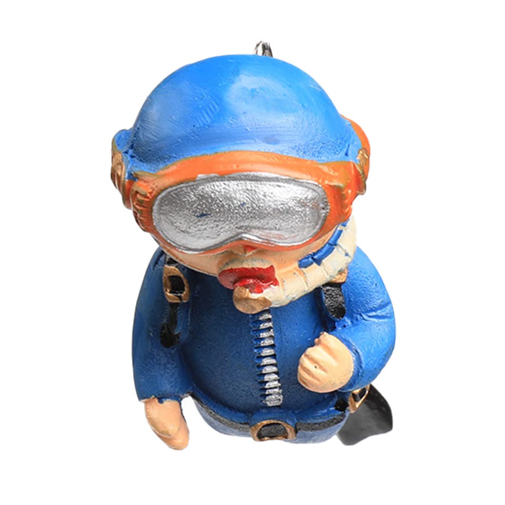 TEHAUX Floating Diver Aquarium Ornament - Realistic Fish Tank Decoration with Simulated Underwater Landscape - Perfect for Home, Office Aquariums & Fish Tank Decorations