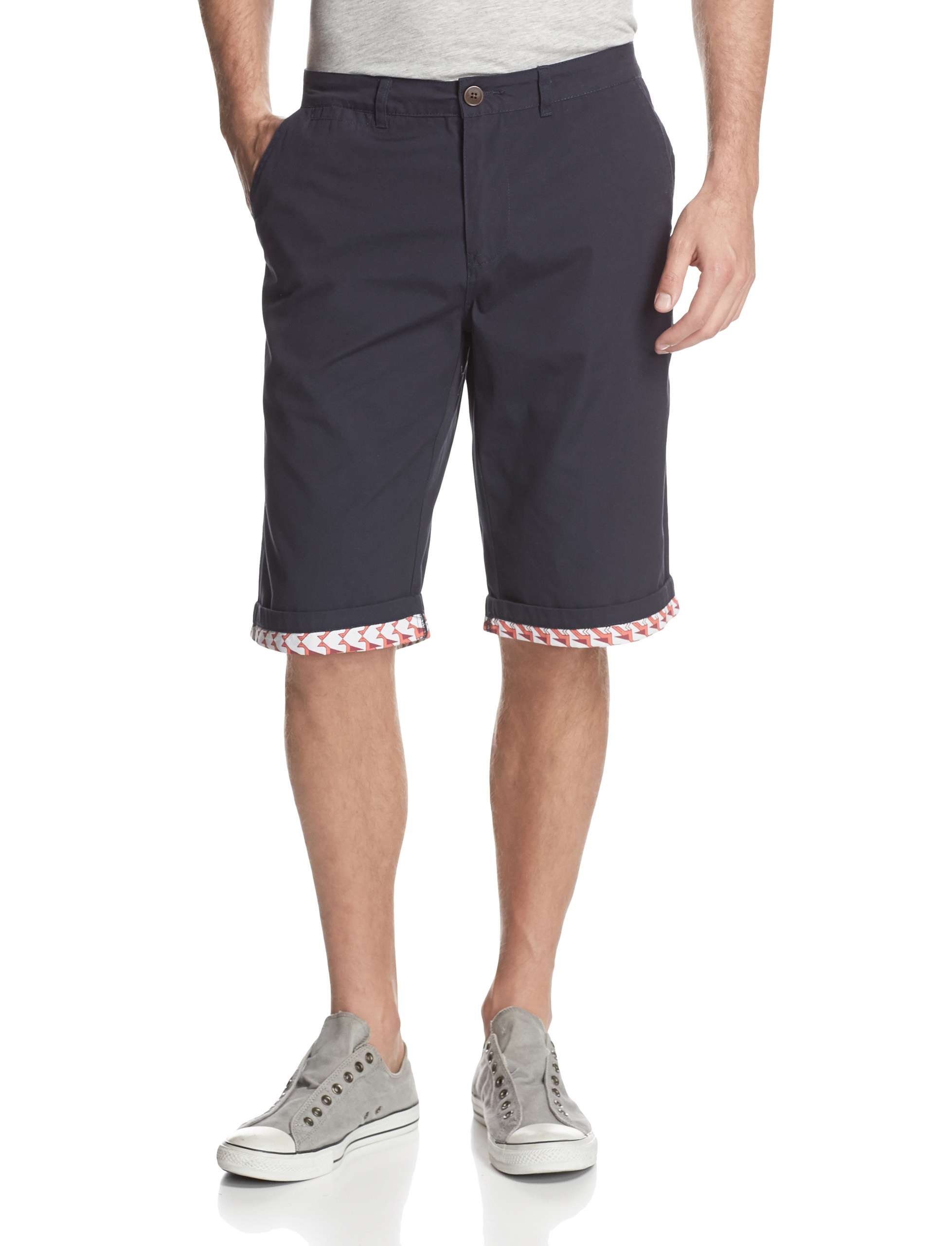 WeSC Men's Turn Up Casual Shorts - Comfortable Stretch Fabric for Summer, Gym, and Outdoor Activities