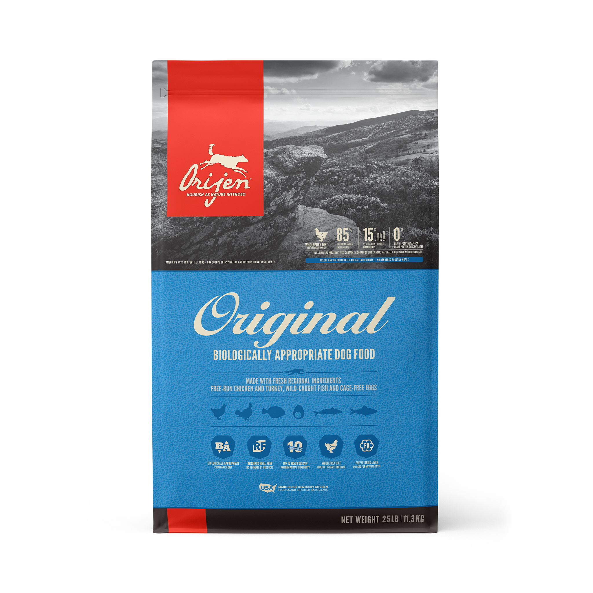 Orijen Original Grain-Free Dry Dog Food - High Protein, Natural Ingredients for Adult Dogs - Perfect for Active Pets & Daily Nutrition