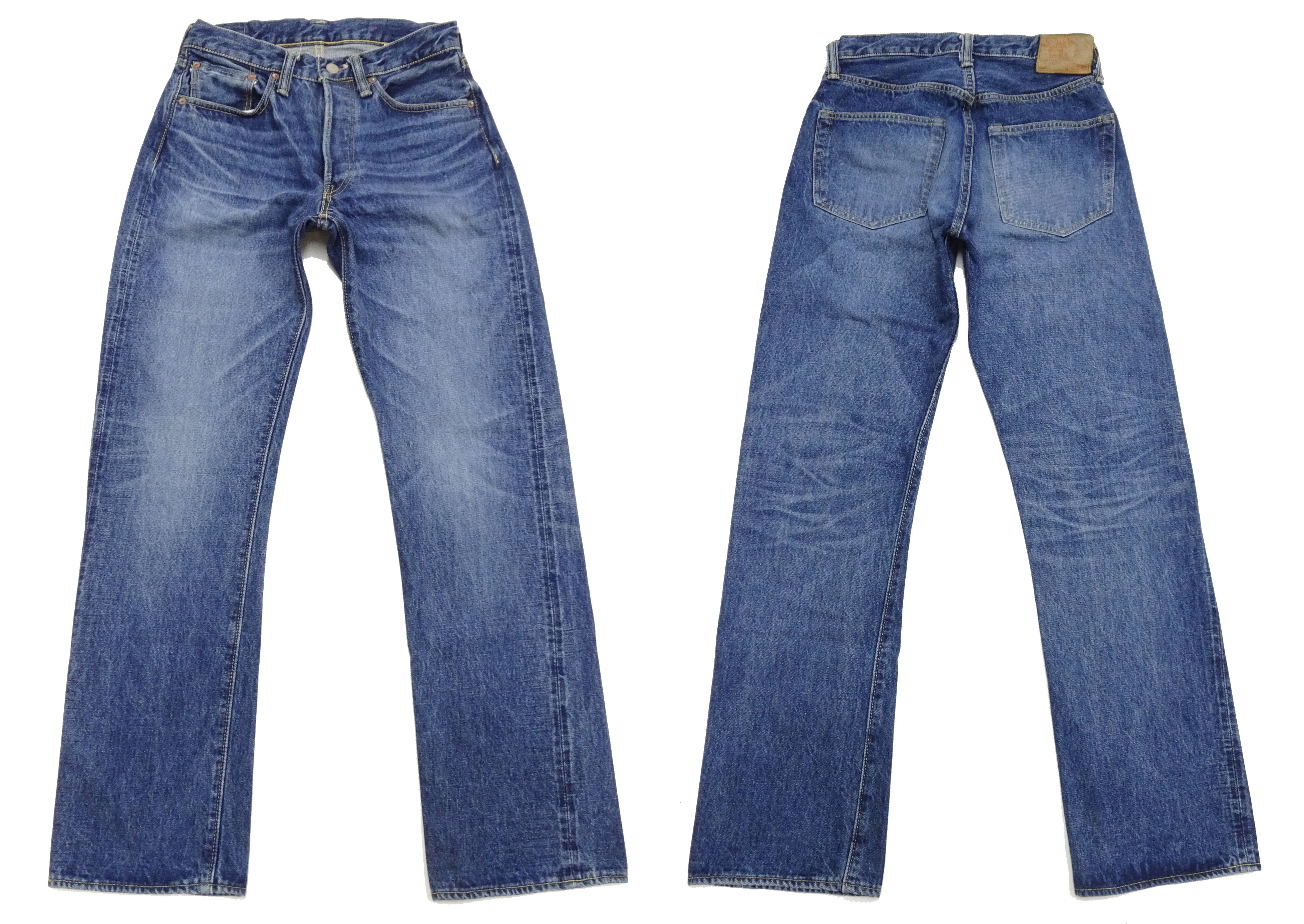 Men's SC41947SW Regular Straight Fit Pre-Aged Jeans - 14.25 oz Indigo Faded Denim Pants, 1947 Vintage Model (32 Length) | Comfortable Casual Wear for Everyday Outfits & Retro Style