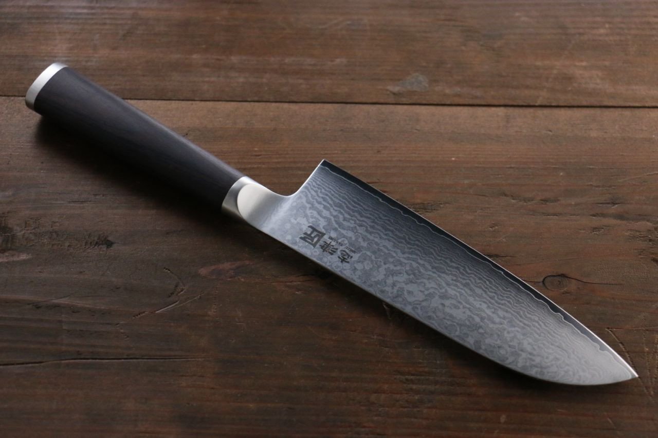 Premium Miyako AUS8 33-Layer Damascus Santoku Knife 165mm - Japanese Kitchen Knife for Professional Chefs & Home Cooking - Perfect for Slicing, Dicing & Chopping Vegetables, Meat & Fish