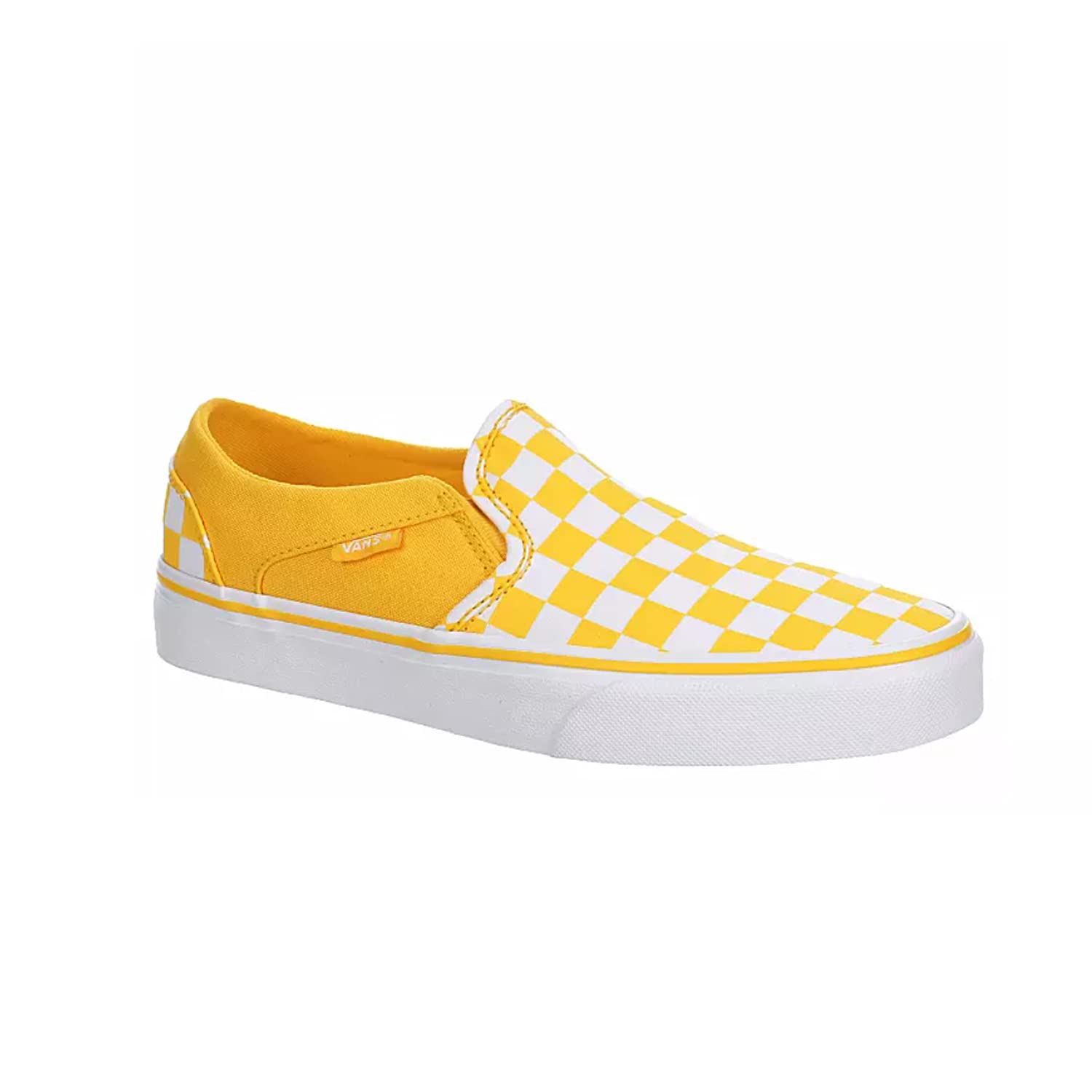 Vans Unisex Asher Slip-On Sneakers - Yellow | Comfortable Casual Shoes for Men & Women | Perfect for Walking, Travel & Everyday Wear