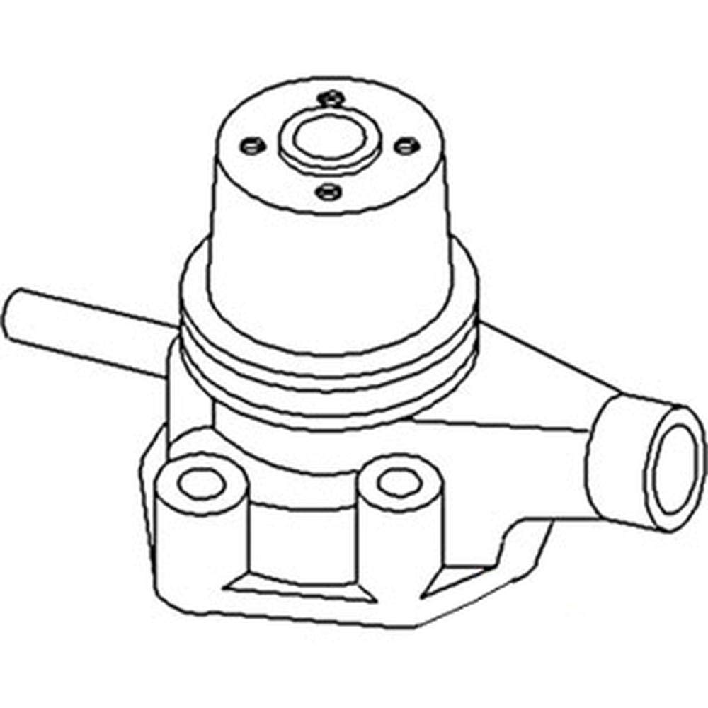 RAParts D9004256N Water Pump with Pulley - Compatible with Allis Chalmers Tractors | Replacement for Engine Cooling System | Ideal for Farming & Agricultural Equipment Maintenance