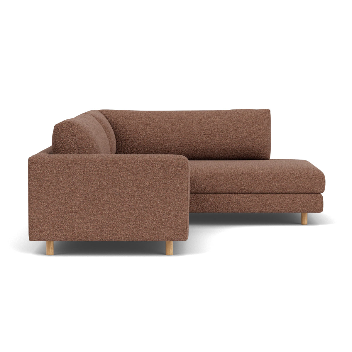 Douglas Boucle Right Corner Sofa - Modern L-Shaped Sectional Couch for Living Room, Lounge & Small Spaces - Soft Upholstered Fabric, Comfortable Seating for Home & Office