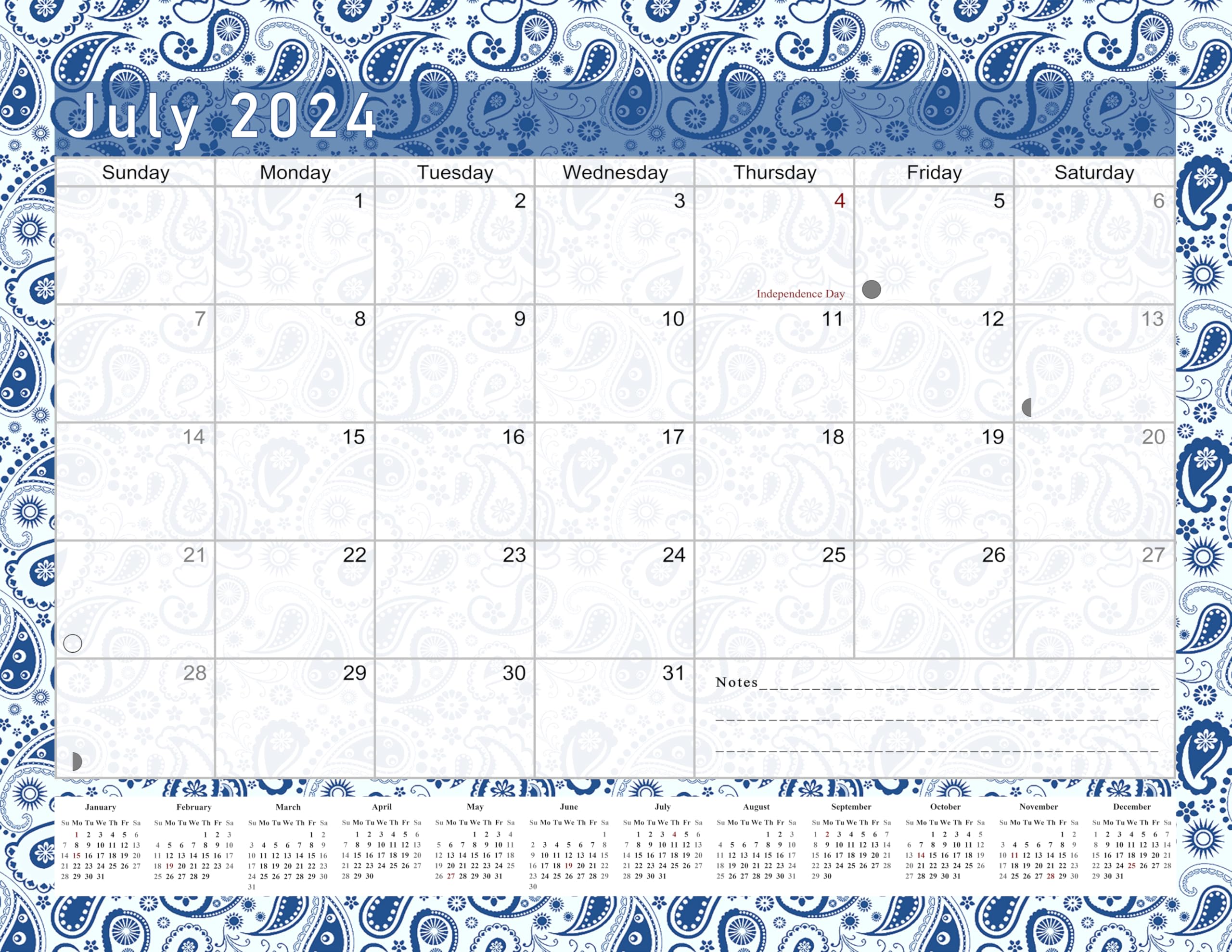 2024-2025 18-Month Magnetic & Desk Calendar Planner - Wall/Desktop Organizer with Monthly Layout (Edition #21) - Perfect for Home, Office & School Planning