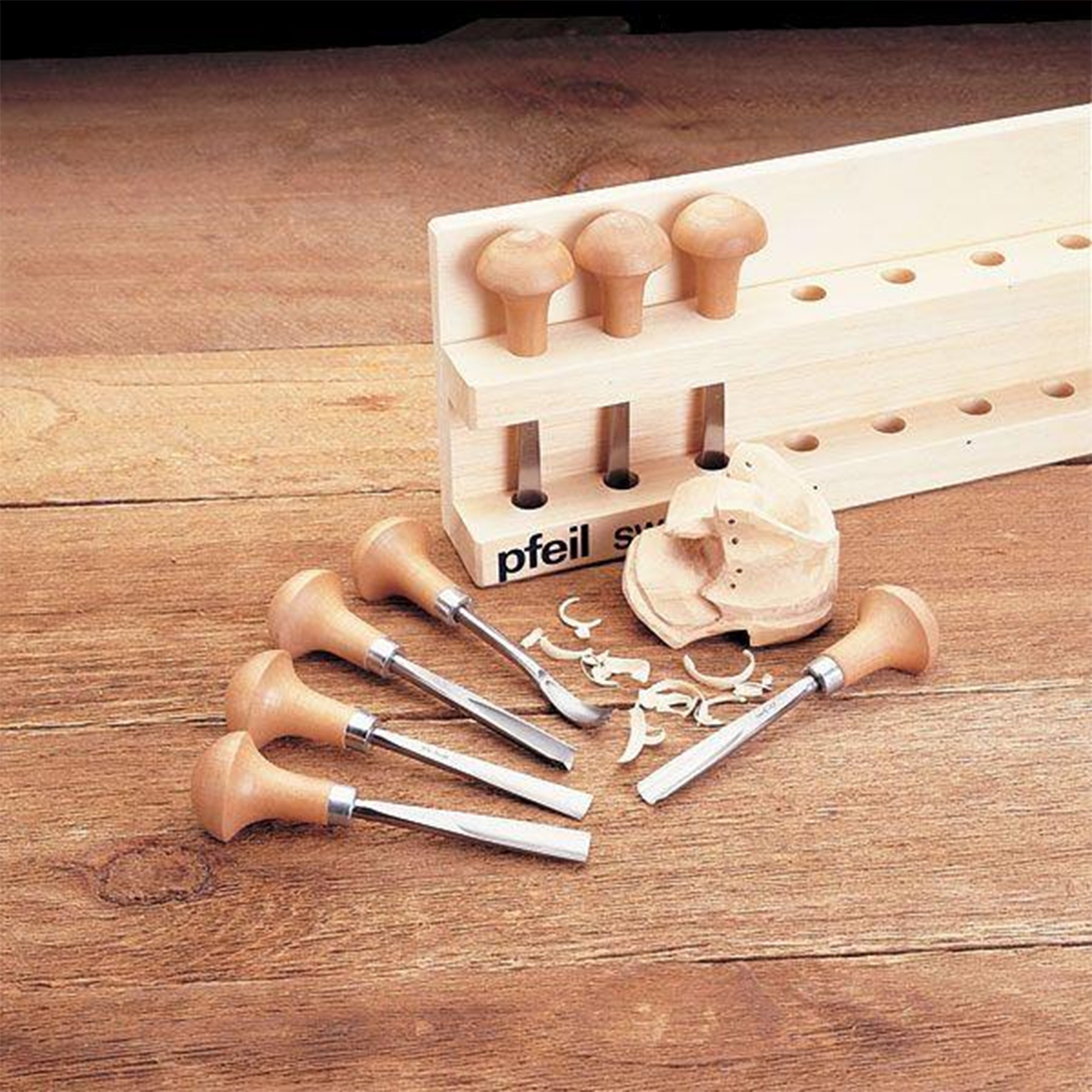 Premium Swiss Made PFEIL Knife Storage Rack - 8 Slot Knife Organizer for Kitchen Countertop | Professional Chef Knife Holder for Home & Restaurant Use