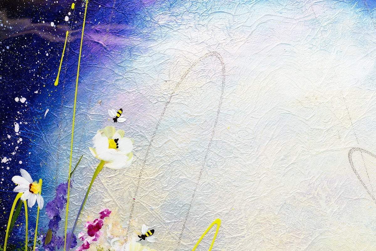Original Beautiful Meadow Landscape Painting - Handmade Wall Art for Home & Office Decor - Perfect for Living Room, Bedroom, or Gift