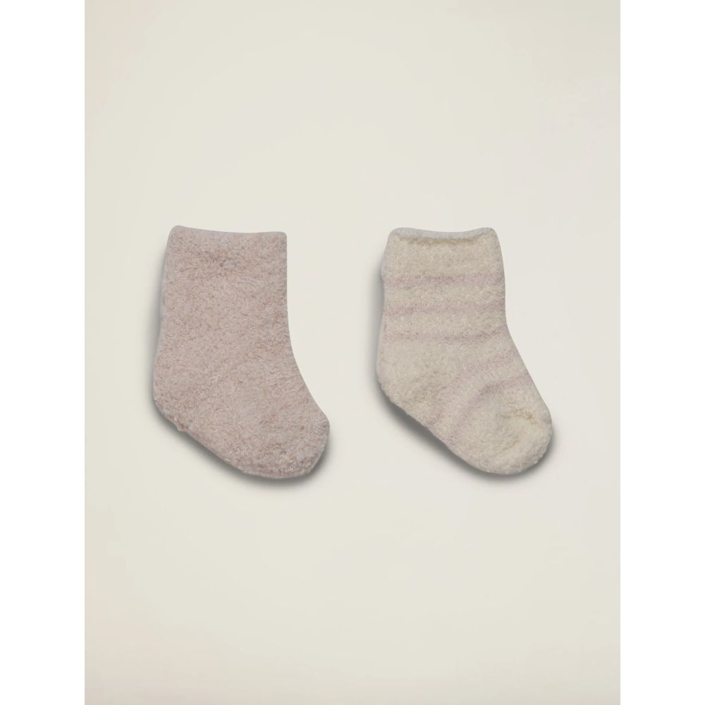 Barefoot Dreams CozyChic® 2-Pair Soft Baby Socks for Newborns & Infants - Warm & Non-Slip - Perfect for Playtime, Nursery & Gift Giving