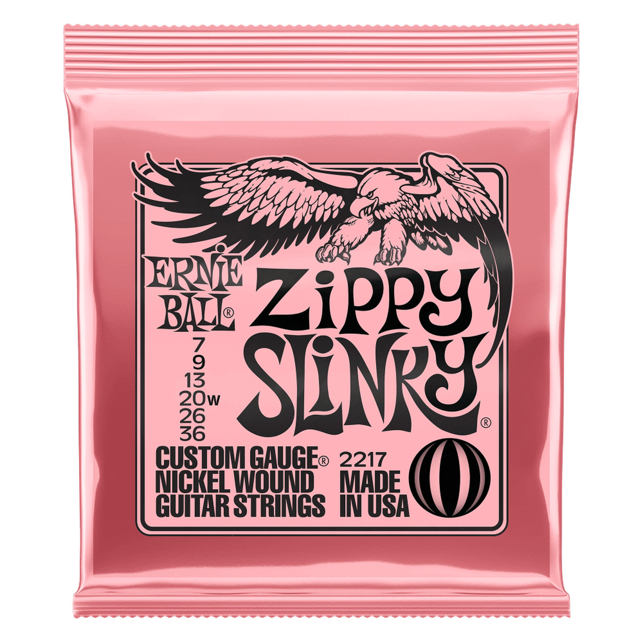 Ernie Ball Zippy Slinky Electric Guitar Strings 7-36 Gauge - Premium Nickel Wound for Rock & Metal Guitarists - Perfect for Live Performances & Studio Recording